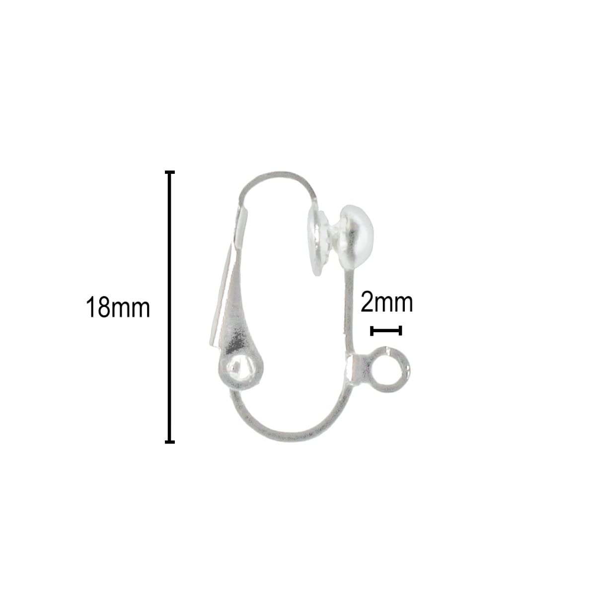 24 Pack Silver Clip-On Earring Findings - DIY Jewelry Making Supplies for Earrings, Costumes & Fashion Accessories