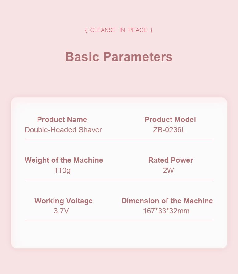 Women's Electric Dual Head Shaver - 2 in 1 Body & Facial Hair Remover, Wet & Dry Bikini Trimmer for Smooth Skin, Perfect for Travel, Gym & Daily Grooming Routine