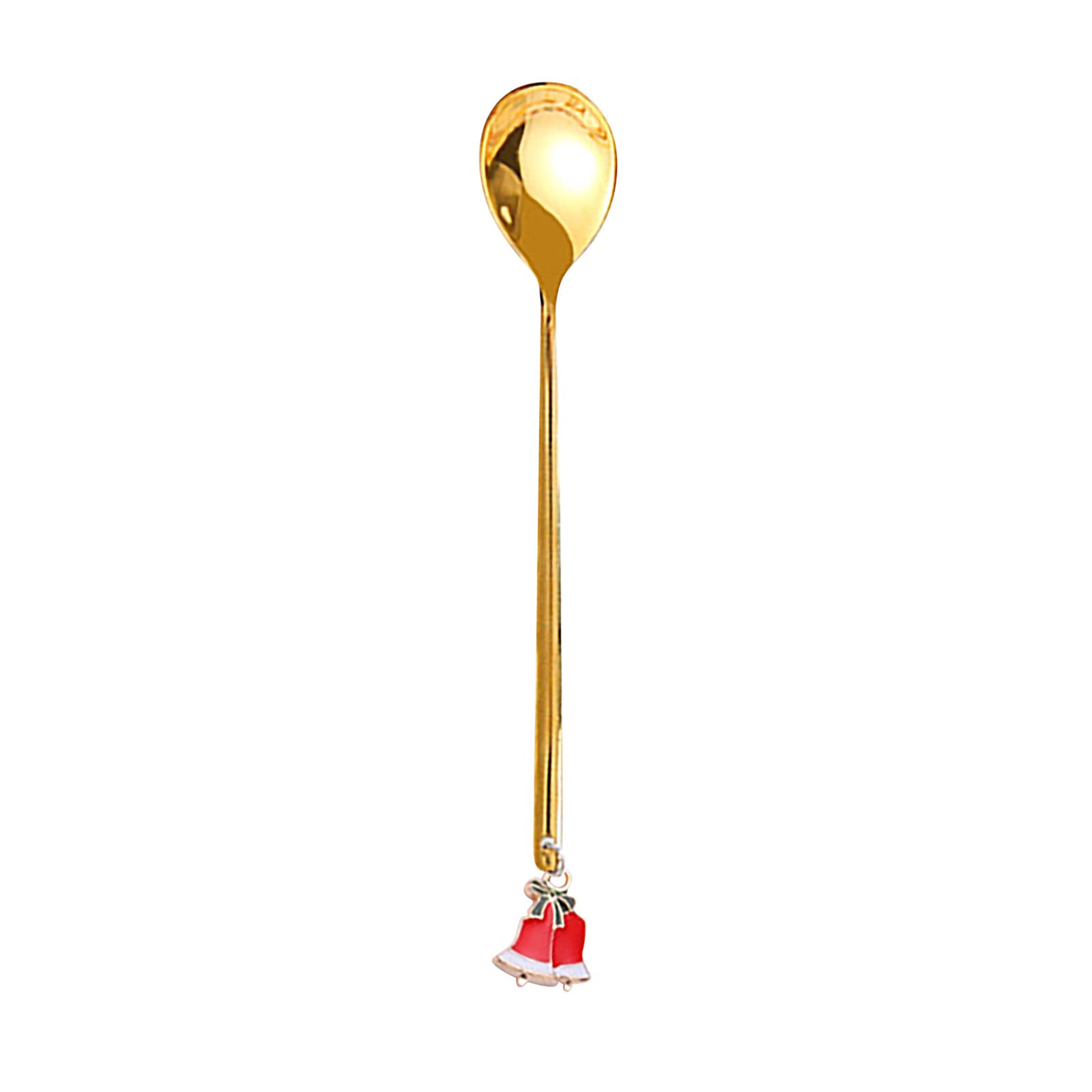 Kuluzego 3-Piece Set Christmas Metal Coffee Stirring Spoons - Elegant Holiday Tableware for Coffee, Tea & Desserts - Perfect for Christmas Dinner, New Year Party & Home Decor