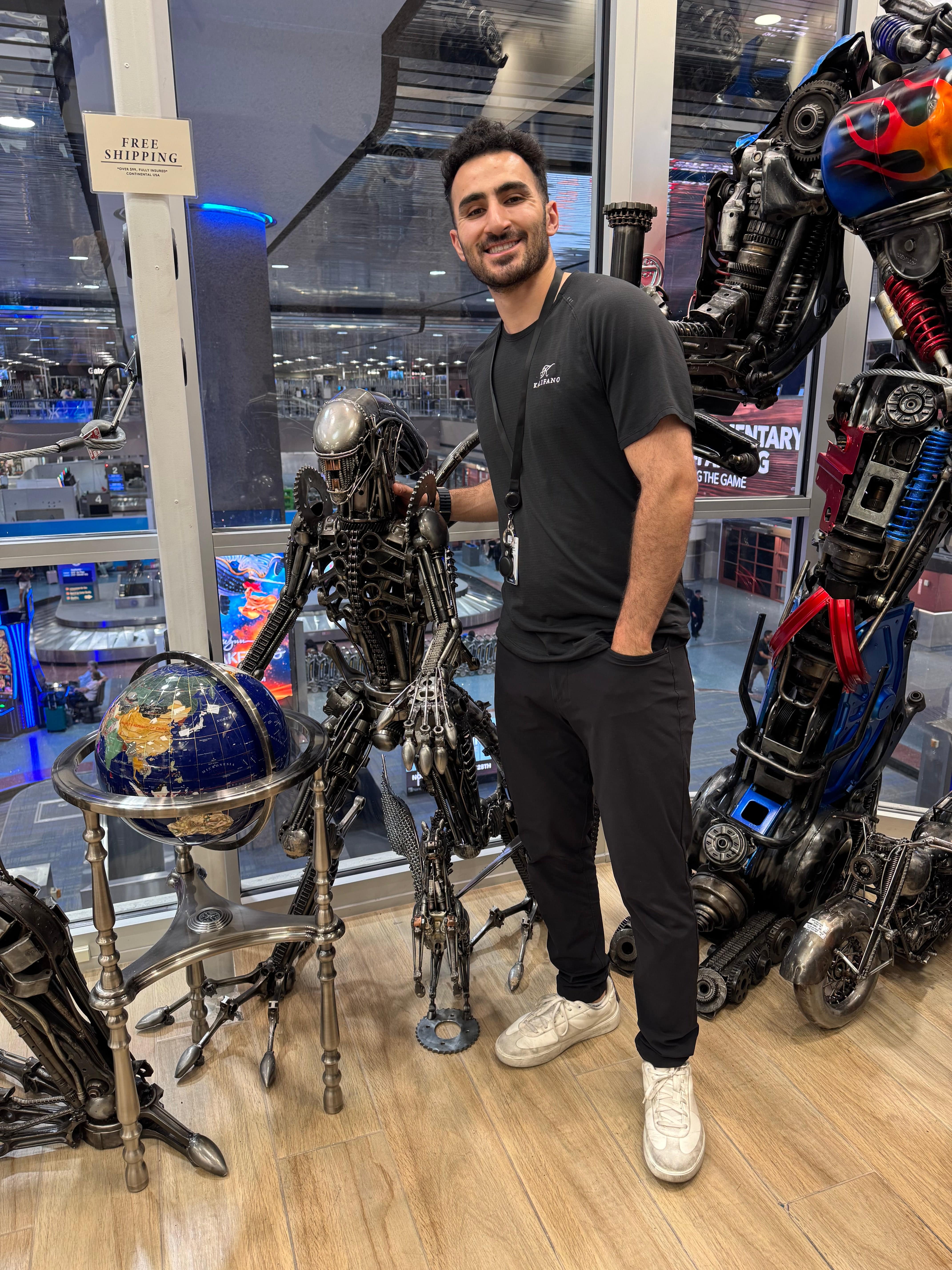 55 Alien Inspired Recycled Metal Wall Art Sculpture - Unique Sci-Fi Home Decor for Living Room, Bedroom & Office
