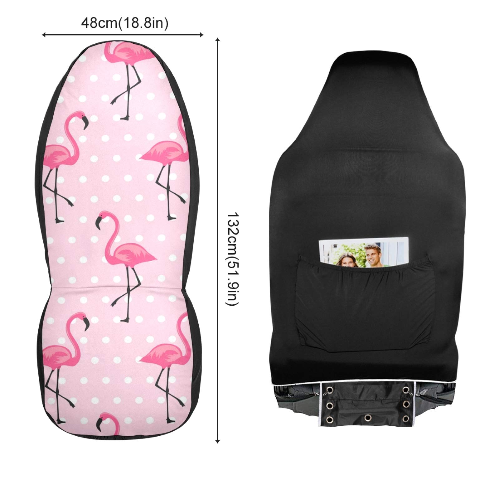Pink Flamingo Car Seat Covers - Universal Non-Slip Auto Seat Protector, Breathable & Stain Resistant Vehicle Seat Cover for Cars, Vans, SUVs - Perfect for Road Trips, Daily Commutes & Pet-Friendly Rides