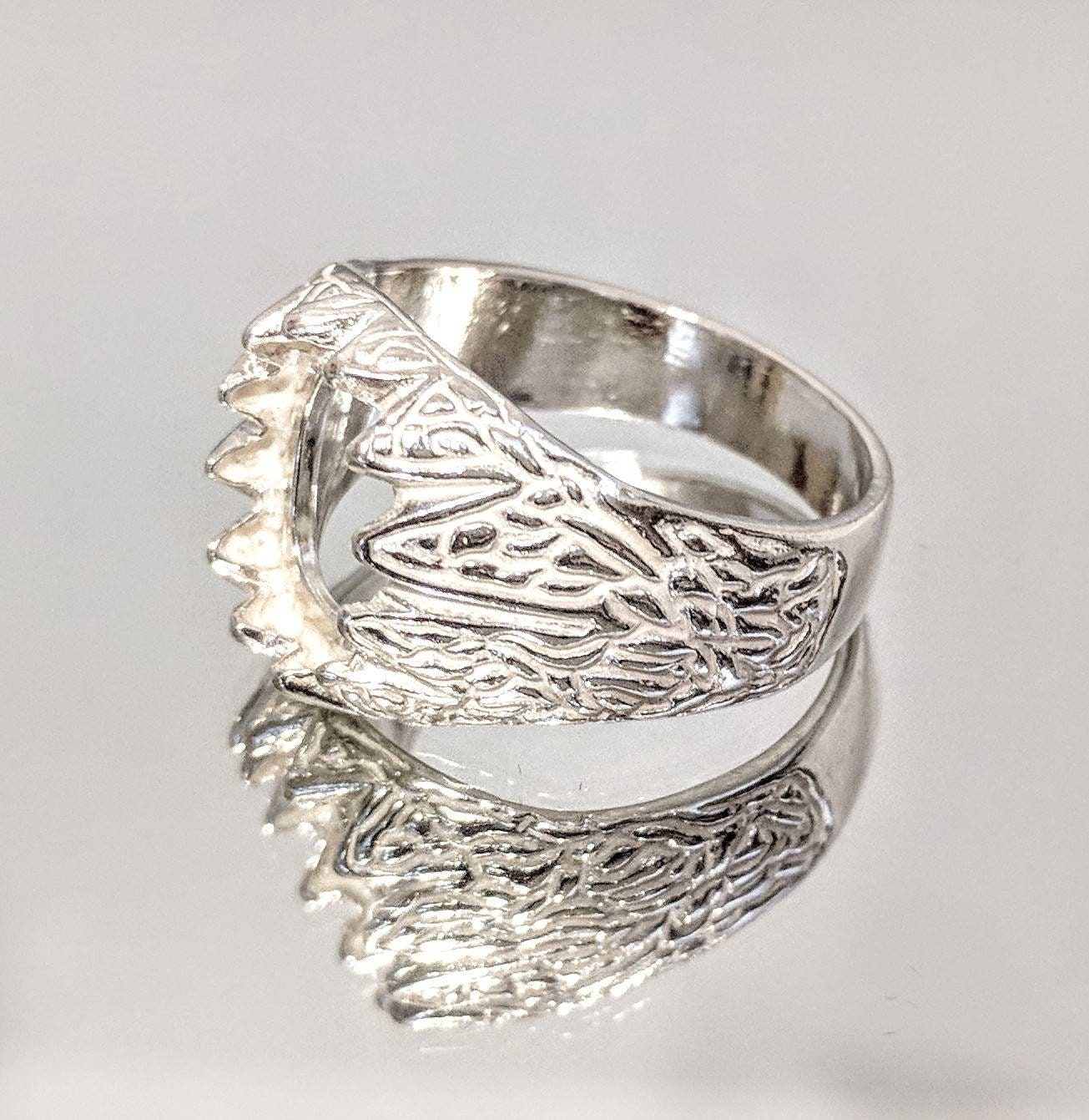 Solid Sterling Silver or 14kt Gold 10x8mm to 18x13mm Oval Cabochon Blank Men's Ring Setting - Size 9 & 11 (163034/143034) - Perfect for Jewelry Making, Custom Rings & Gift Ideas