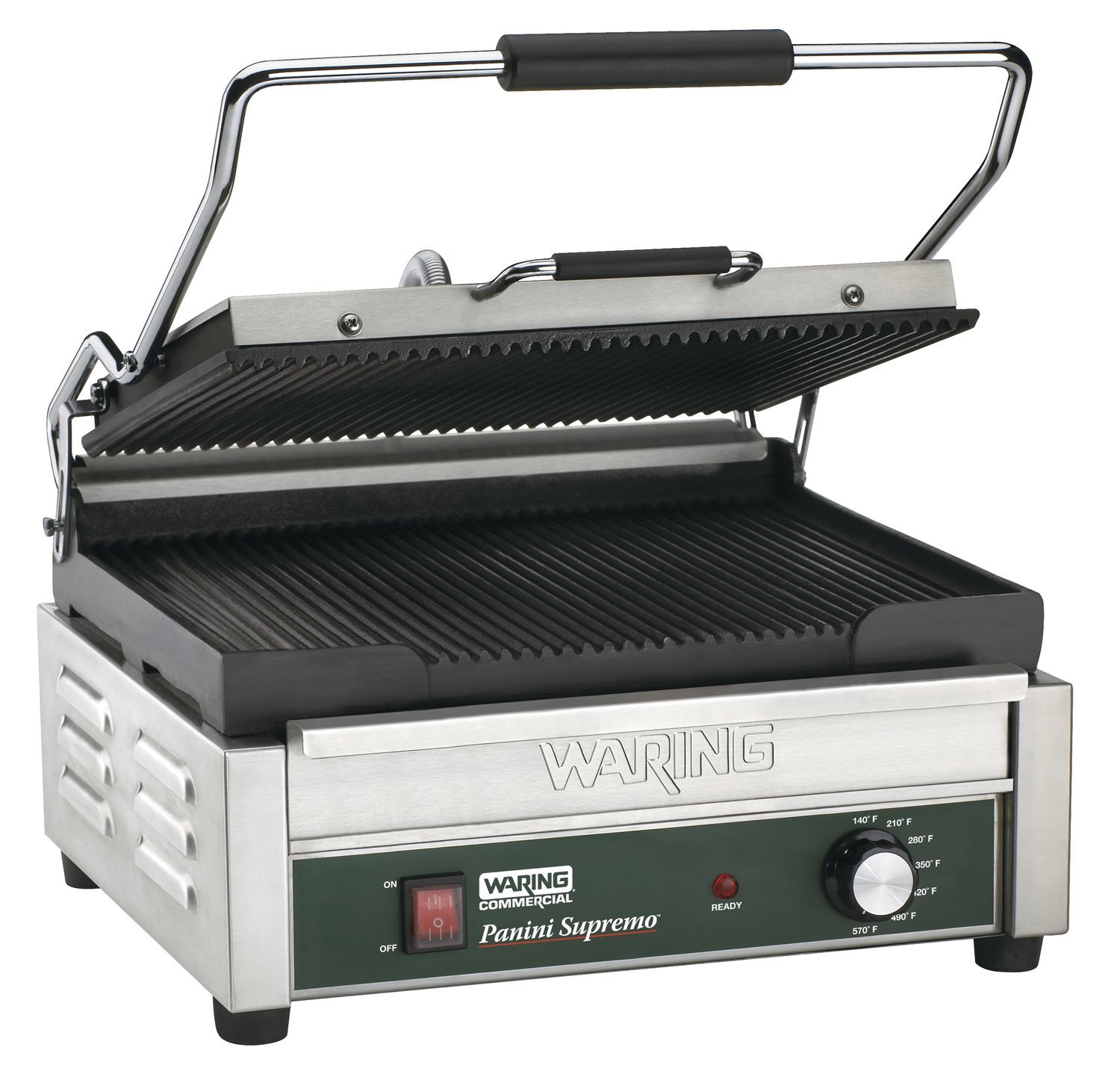 Waring Commercial WPG250 Panini Supremo® Large Panini Grill – 120V with 5-15 Phase Plug – Perfect for Panini, Pancakes & Crepes – Ideal for Restaurants, Cafés & Home Kitchens