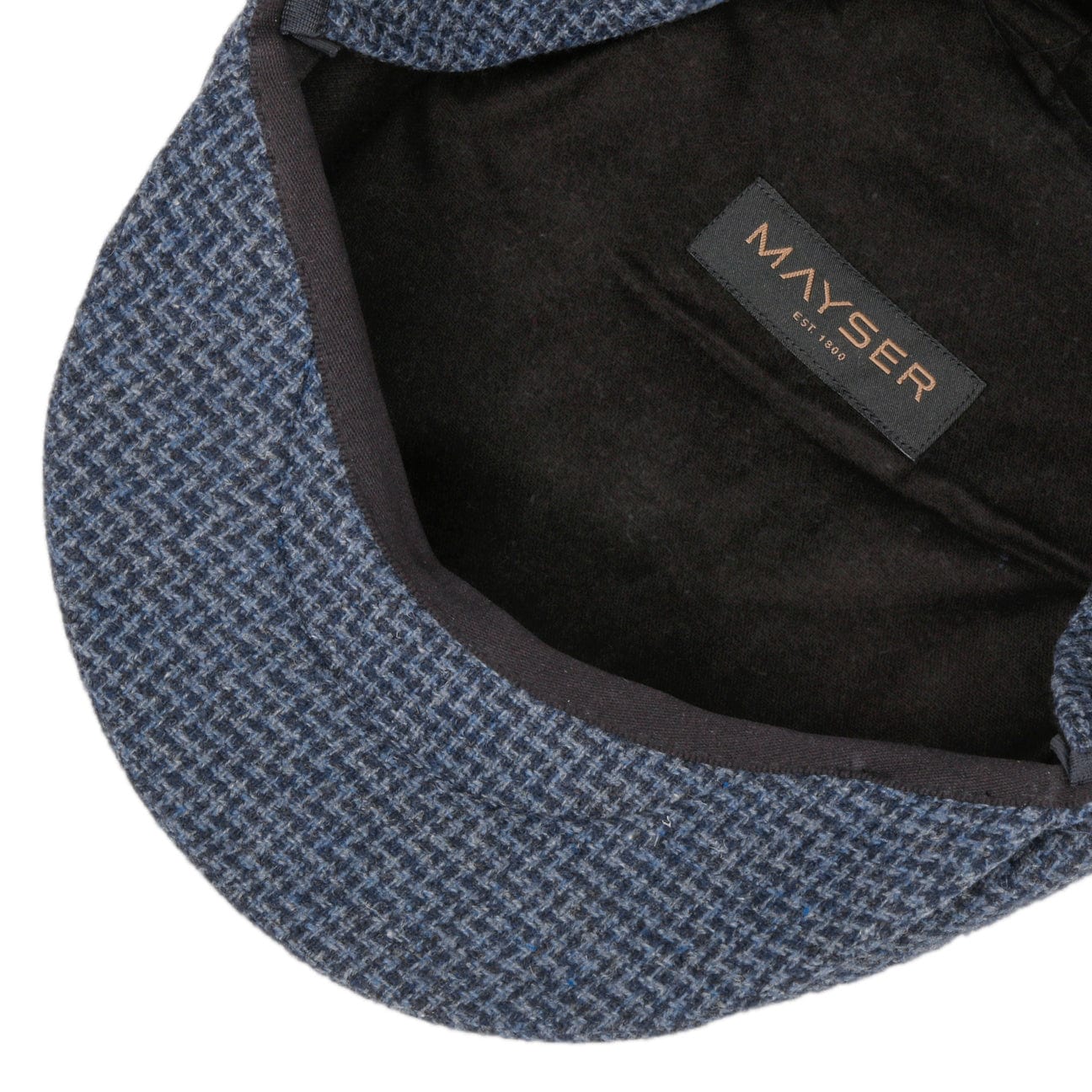 Stylish Merlino Zigzag Flat Cap with Ear Flaps by Mayser - Warm Winter Hat for Men & Women - Perfect for Outdoor Activities, Skiing, and Cold Weather Fashion