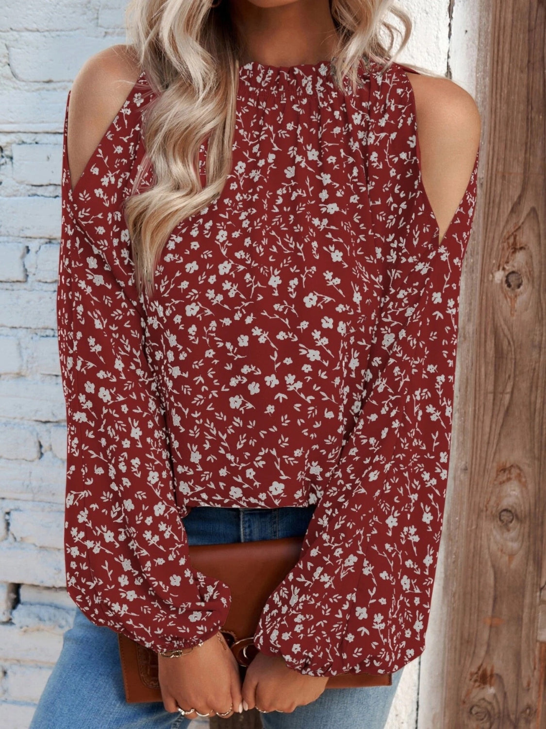Floral Cold Shoulder Blouse for Women - Elegant Off Shoulder Summer Top - Perfect for Parties, Dates & Beach Vacations
