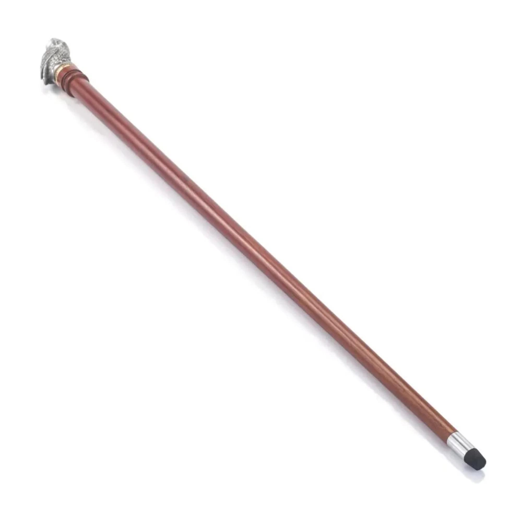Royal Selangor Handcrafted Woodland Collection Pewter Owl Walking Cane - Elegant Gift for Collectors & Nature Lovers | Perfect for Hiking, Fashion Accessory & Home Decor