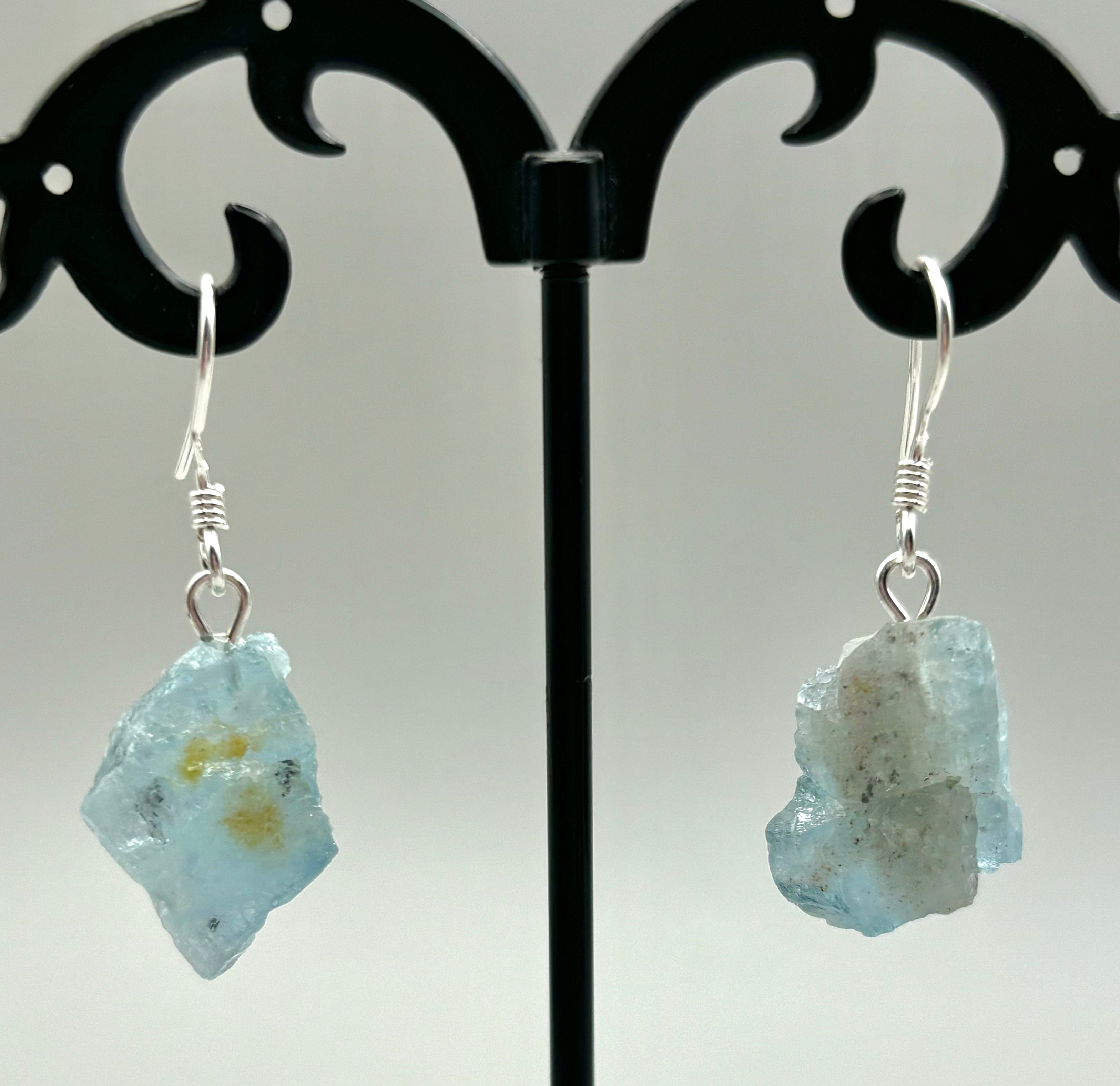 Aquamarine Sterling Silver Earrings for Women - Dainty Blue Gemstone Jewelry - Perfect for Weddings, Parties & Everyday Wear