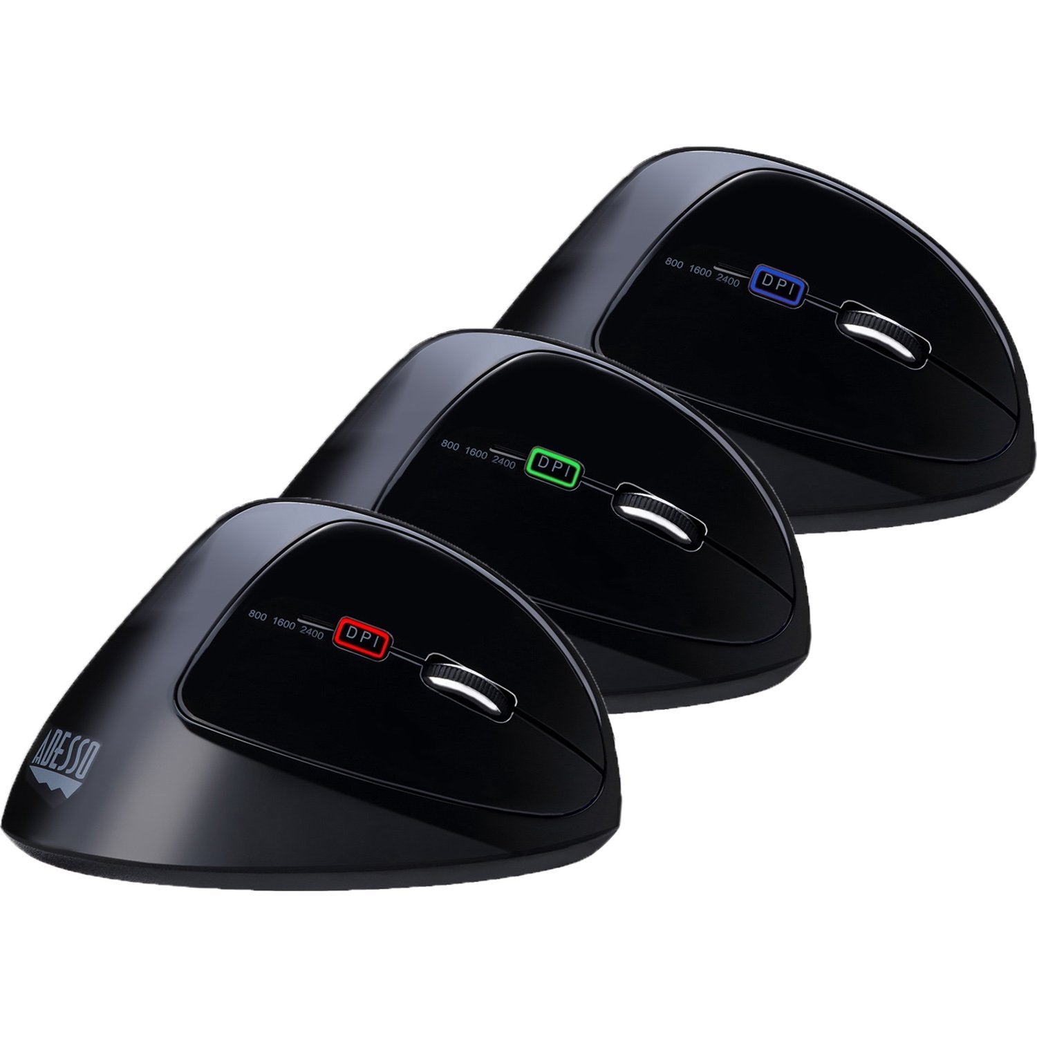 Adesso iMouse E30 2.4GHz Wireless Ergonomic Vertical Mouse with Programmable Buttons - Comfortable for Office Work, Gaming & Long Computer Use