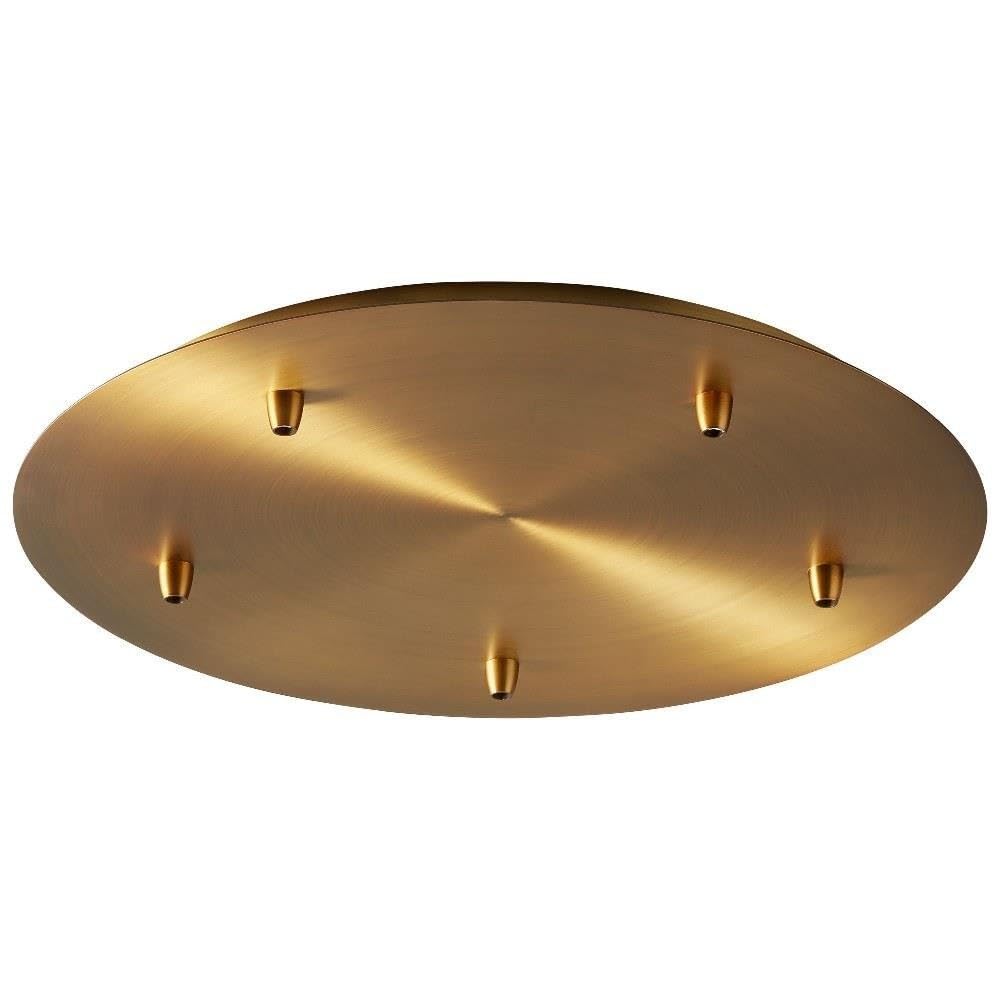 19 Inch Multi Pendant Canopy Kit in Aged Brass Finish - Vintage Style Ceiling Light Fixture for Dining Room, Bedroom, or Foyer Lighting