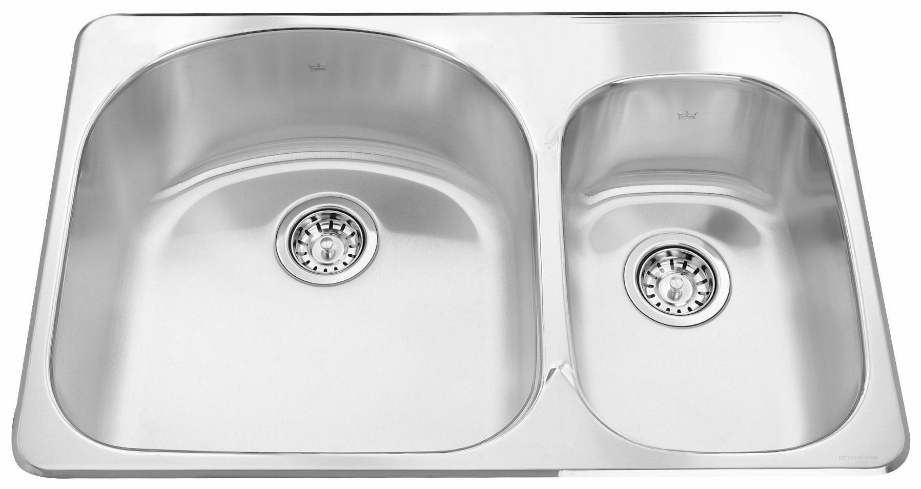 1-1/2 Hole Drop-In Stainless Steel Kitchen Sink - Kindred QDC2031R 8