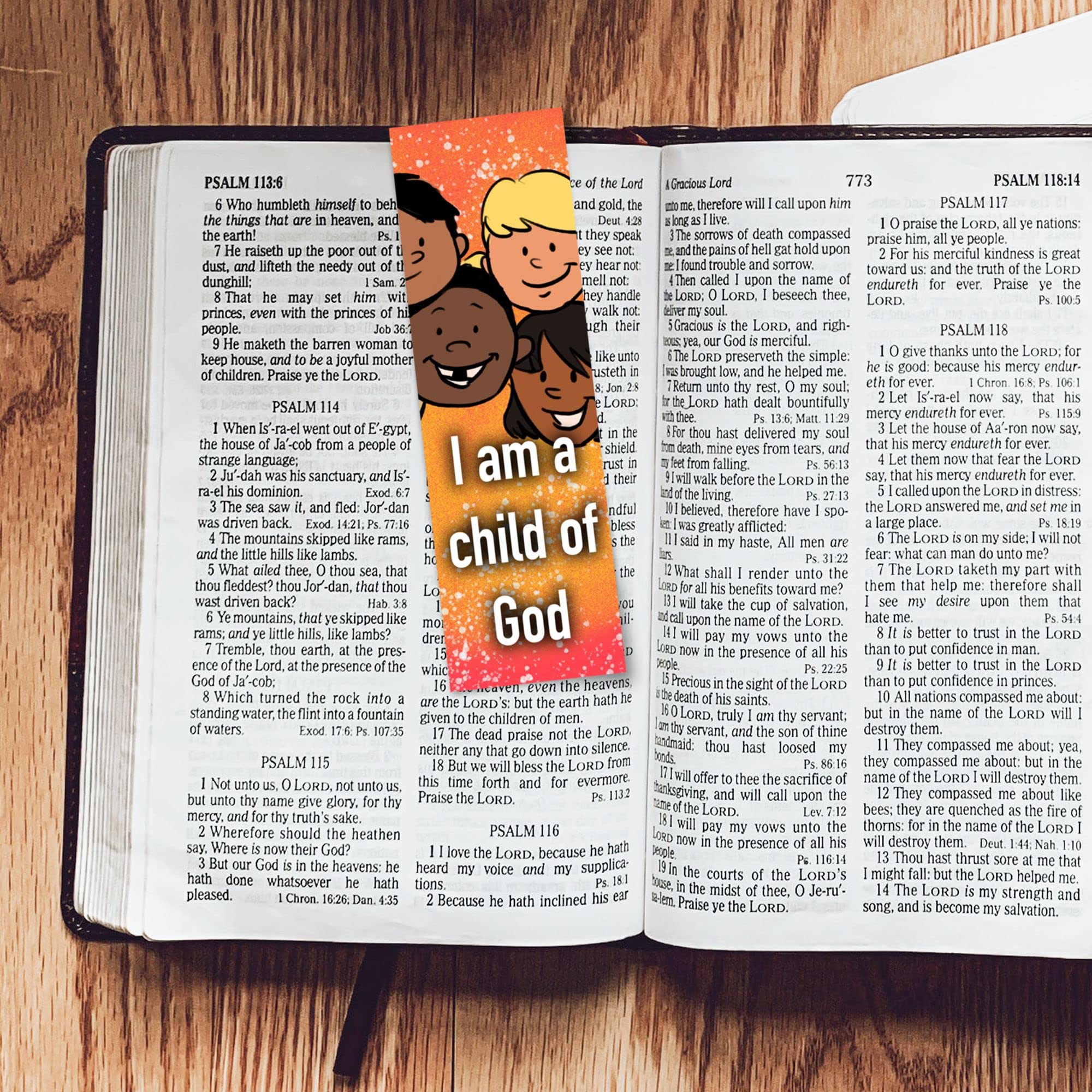Bulk Pack of 25 Christian Bookmarks for Kids - John 1:12 'I am a Child of God' Bible Verse Book Markers, Sunday School Prizes & Scripture Gifts for Children & Youth - Perfect for Bible Study, Church Events & Religious Education