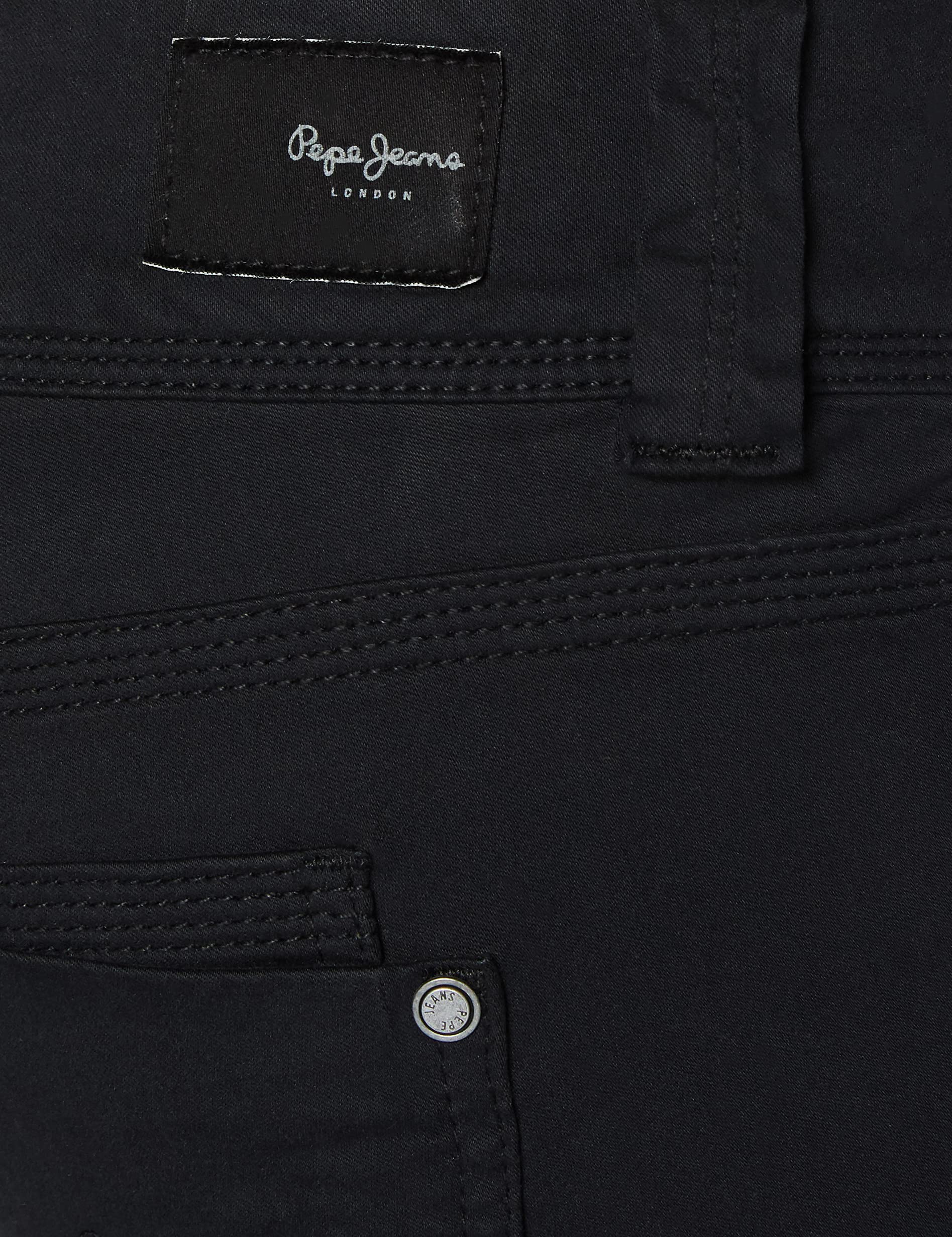 Pepe Jeans Venus Women's Black 5-Pocket Trousers - Size EU 36 (US 26/30) - High Waist Slim Fit Pants for Casual Wear & Office Outfits