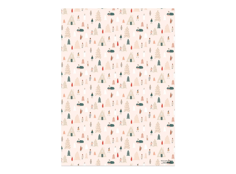 Premium Pink Christmas Tree Holiday Wrapping Paper - Festive Gift Wrap for Christmas Presents, Party Decorations & Seasonal Celebrations