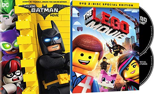 LEGO Batman Movie & LEGO Movie 2-Disc Special Edition Double Feature DVD Bundle – Complete Superhero Adventure Collection for Kids & Adults | Perfect for Family Movie Nights & LEGO Fan Collections