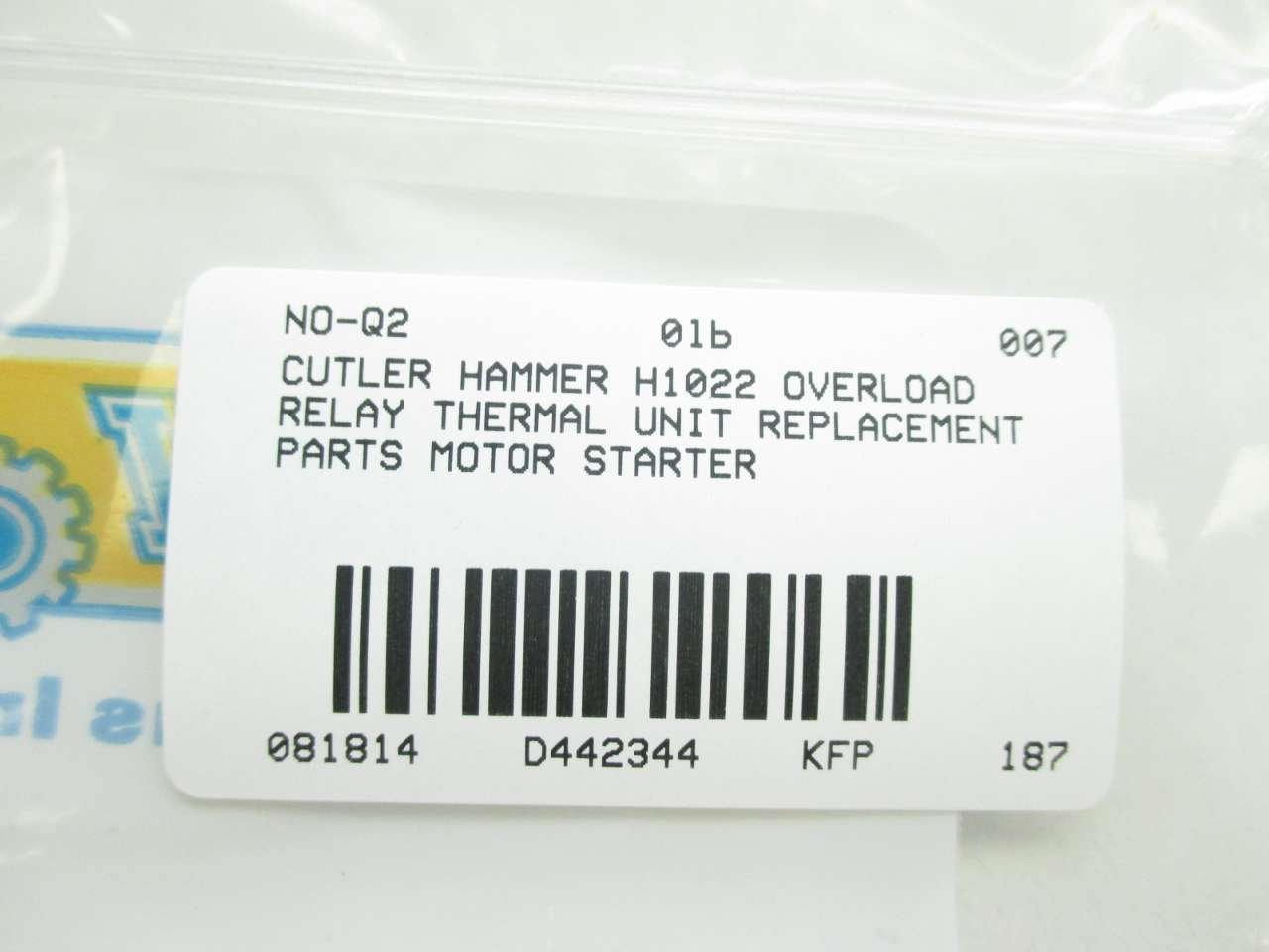 Cutler Hammer H1022 Thermal Overload Relay Unit - D442327 Motor Starter Replacement for Industrial & Commercial Equipment - Perfect for HVAC, Pumps, and Machinery Protection