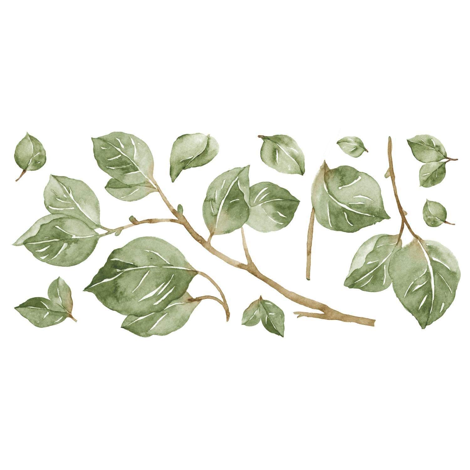 RoomMates RMK4080GM Leaf Twig Peel and Stick Giant Wall Decals - Large Removable Wall Stickers for Home Decor, Nursery, Bedroom & Office - Easy to Apply & Remove