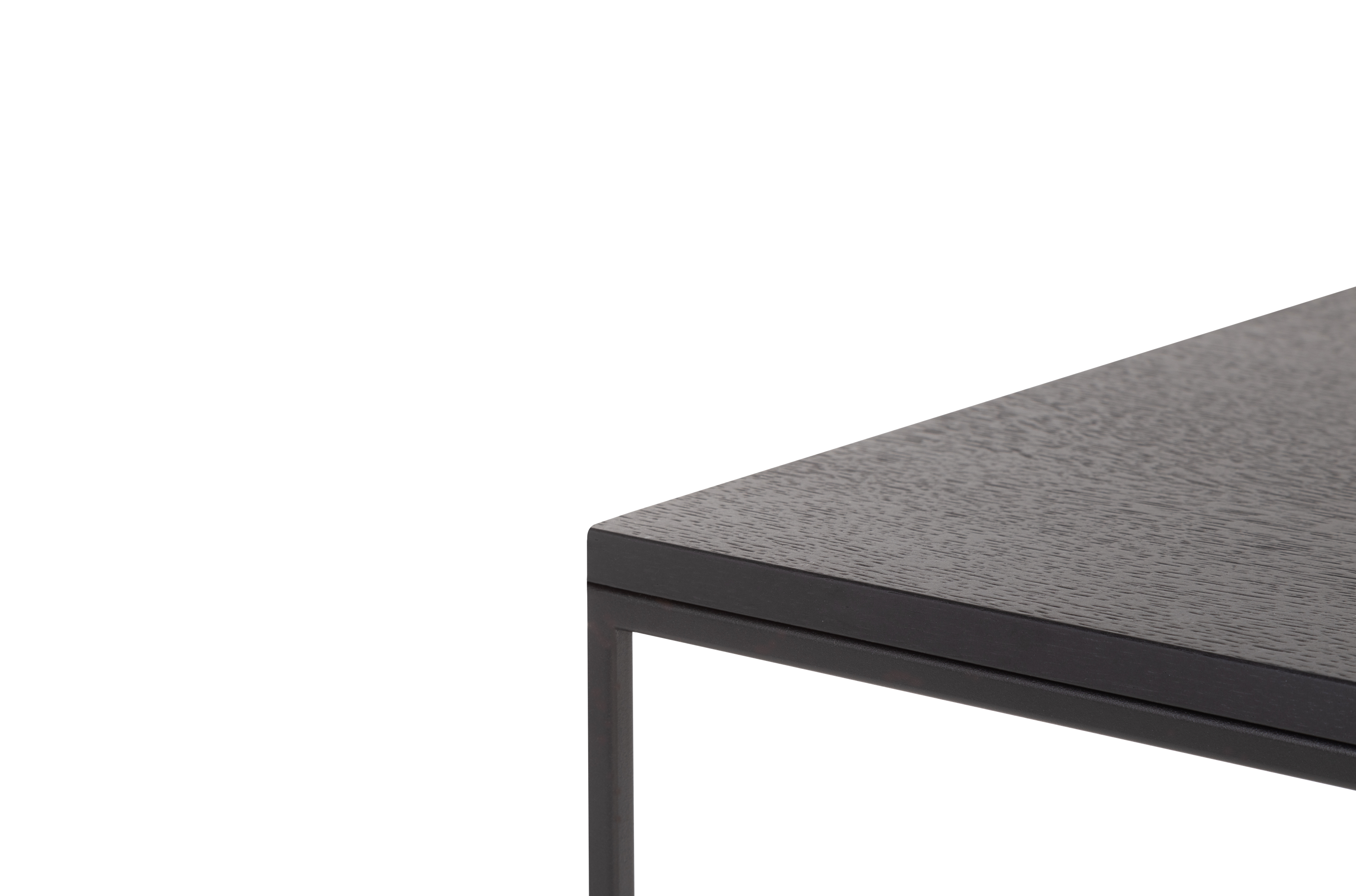 Feo Pouf Ottoman - Black & Dark Grey Modern Footrest Stool for Living Room, Bedroom, or Office