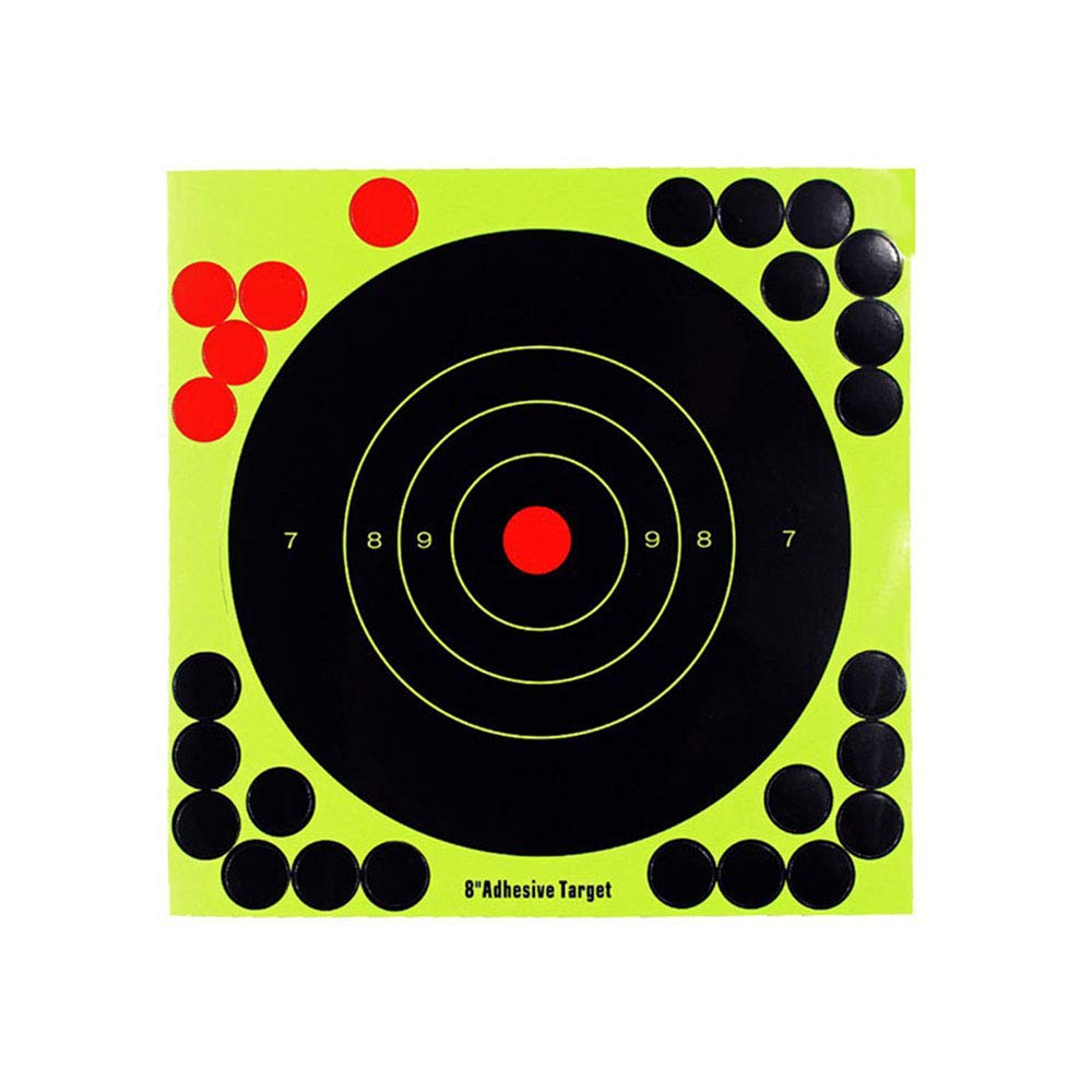 30 PCS Fluorescent Reactive Adhesive Target Stickers for Outdoor BB Gun, Airsoft & Paintball Shooting Training | Tactical Splatter Practice Sheets | Perfect for Range Practice, Backyard Training & Tactical Drills
