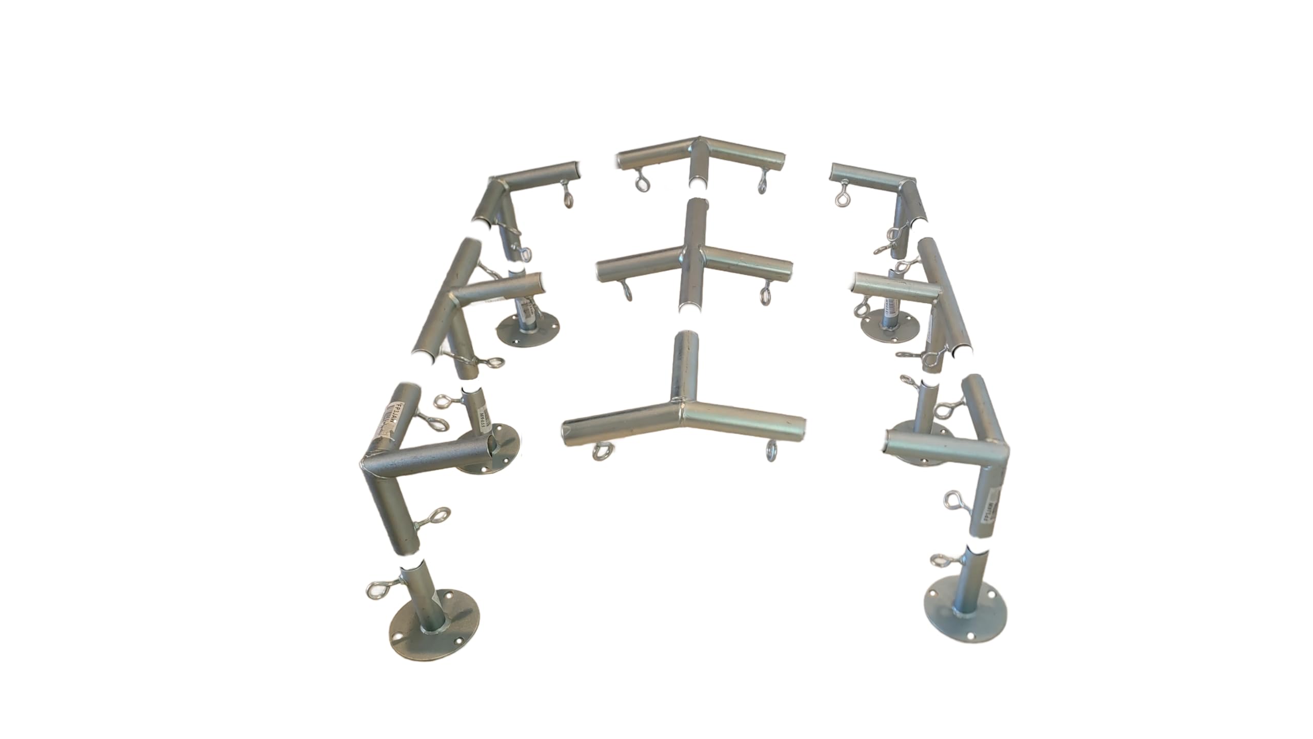6 Leg Style Carport Canopy Pipe Fittings - Low Peak Connectors with 102 Degree Angle for 3/4