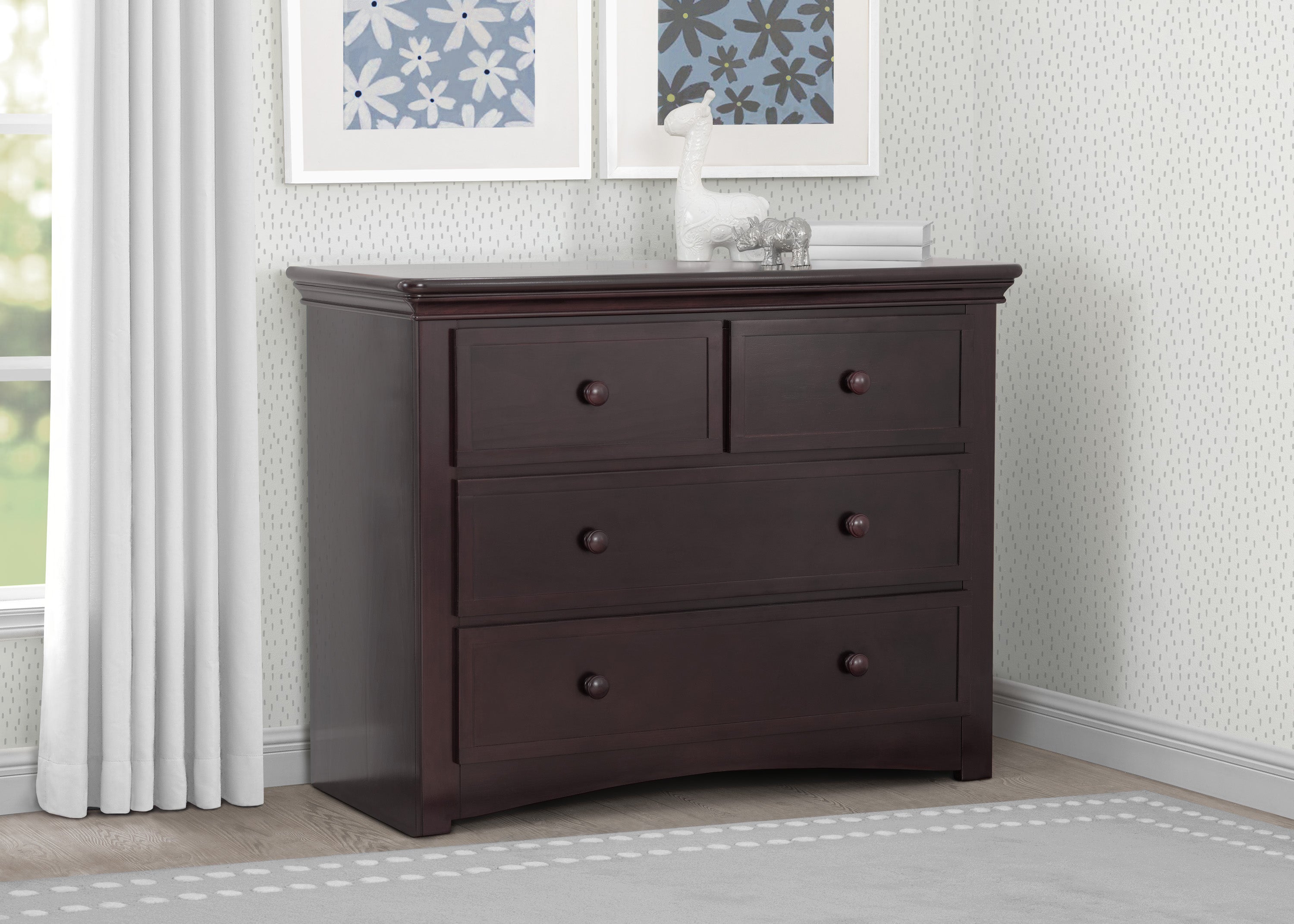 4 Drawer Dresser - Modern Wooden Chest of Drawers for Bedroom Storage & Organization | Perfect for Clothes, Accessories & Home Decor