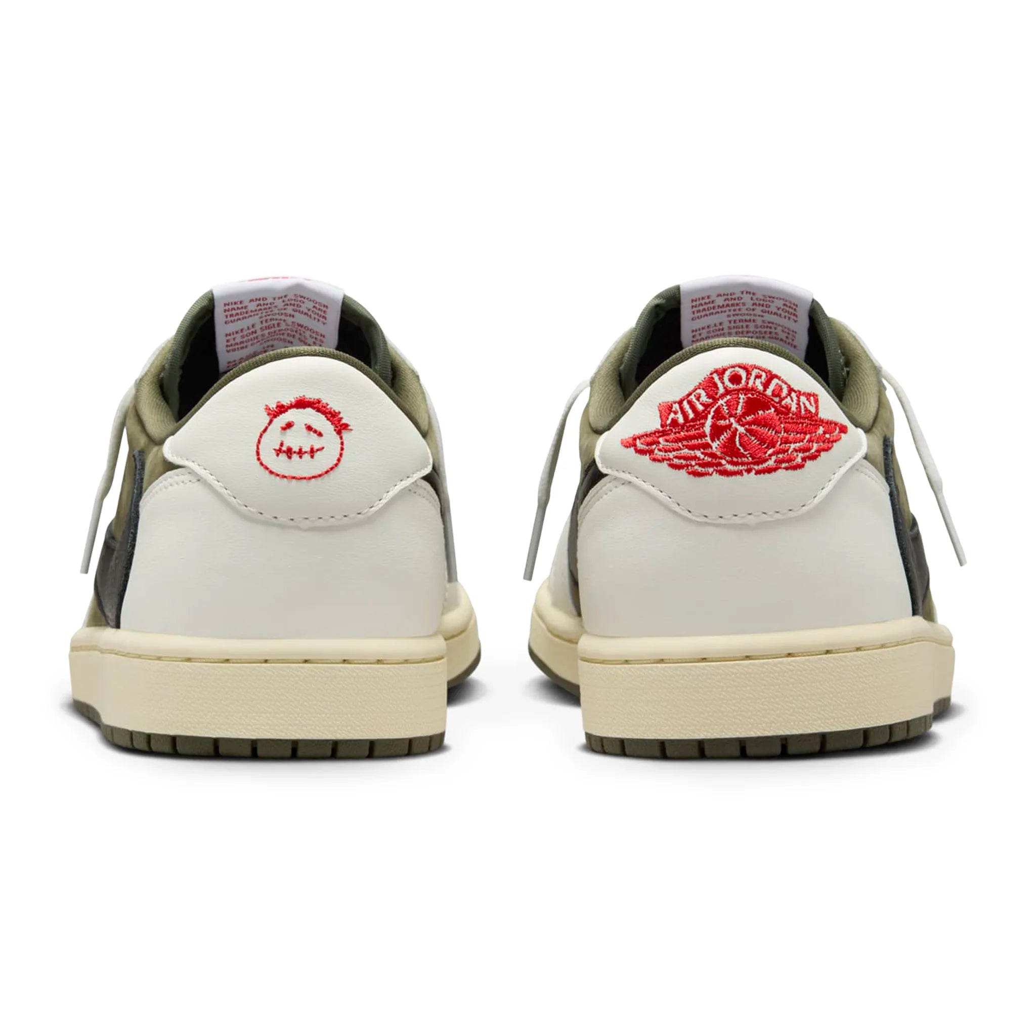 Travis Scott x Air Jordan 1 Low OG Medium Olive Sneakers - Men's Retro Basketball Shoes for Streetwear & Casual Outfits