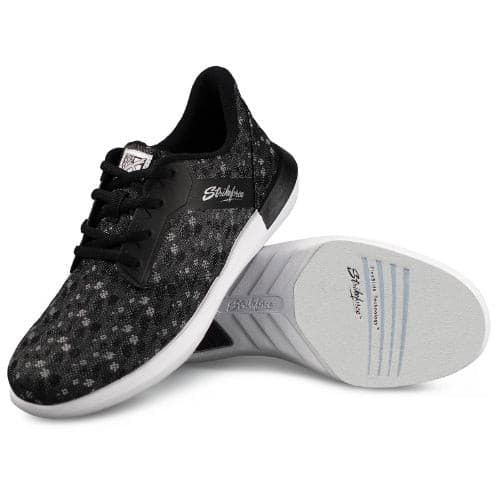 KR Strikeforce Lux Black/Crystal Women's Bowling Shoes - Lightweight & Comfortable for League Play & Tournament Bowling