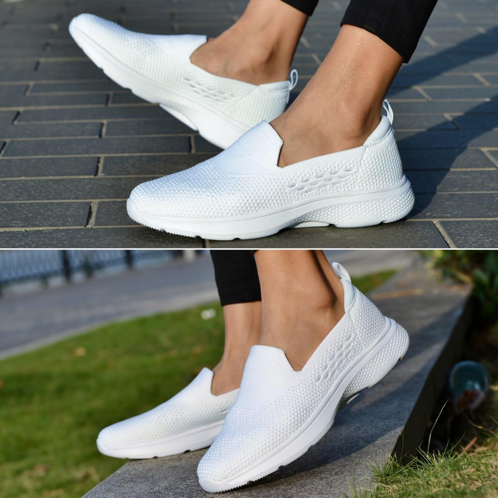 Zuwoigo Women's Walking Shoes - Slip On Running Sneakers for Women, Lightweight Casual Workout Tennis Shoes with Arch Support | Perfect for Walking, Jogging, Gym & Everyday Wear
