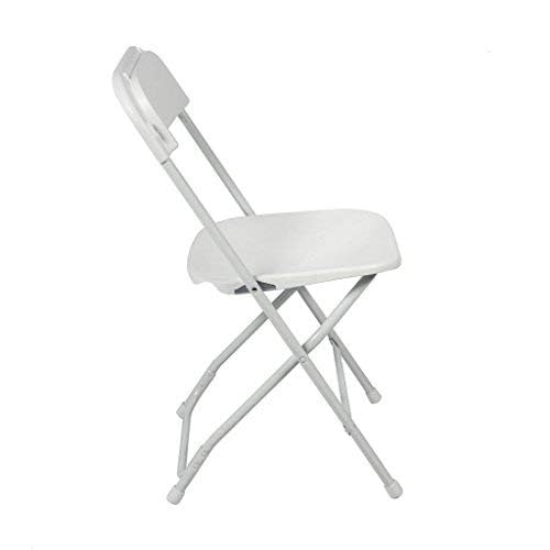 Premium Folding Chairs with Molded Plastic Seat & Steel Frame - Heavy Duty Stackable & Foldable Chairs for Indoor/Outdoor Use (Set of 4) - Perfect for Parties, Events, Camping & Home Decor