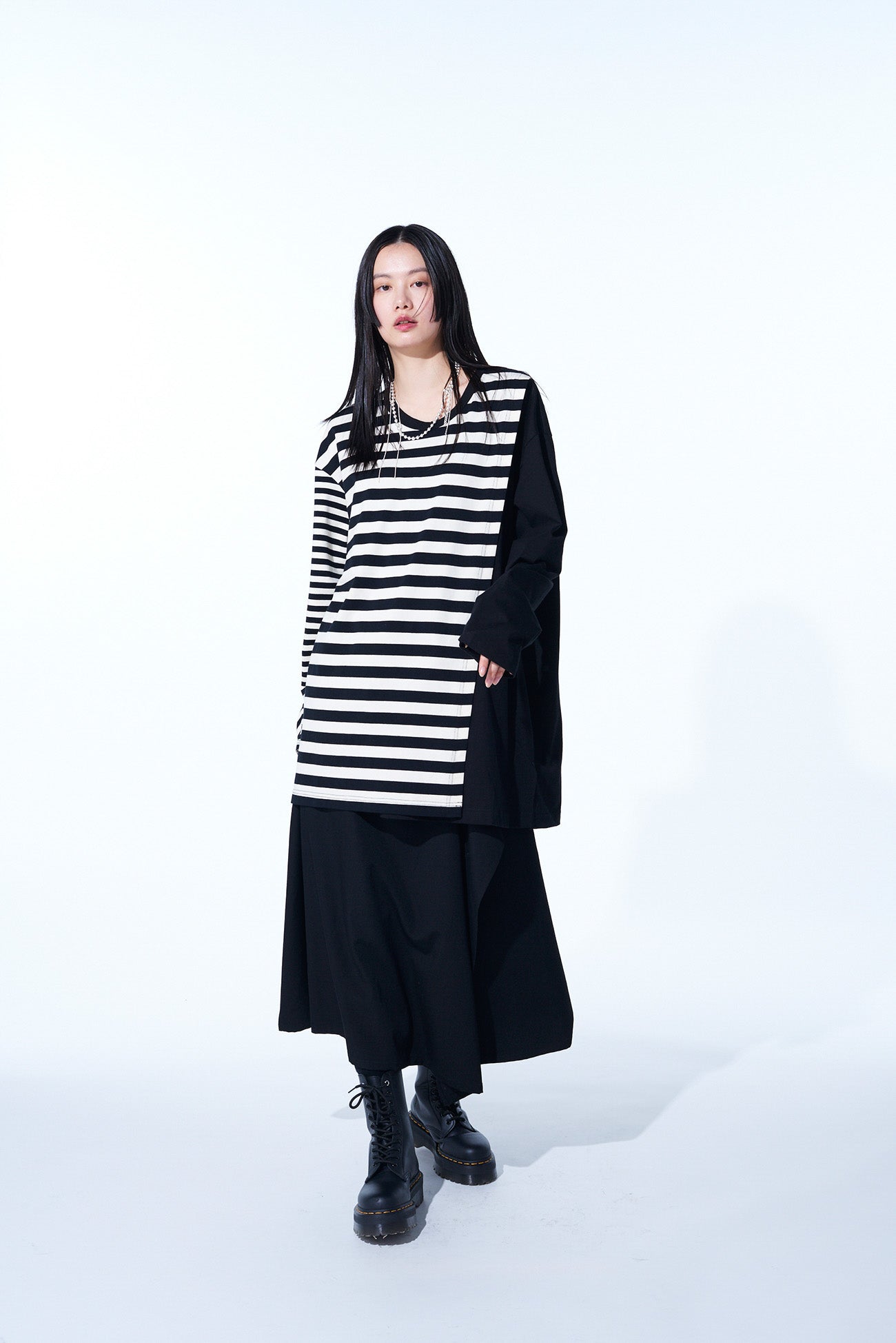 Soft Cotton Jersey Fused Stripe Layered Long Sleeve T-Shirt for Men & Women | Casual Wear, Layering, Everyday Comfort