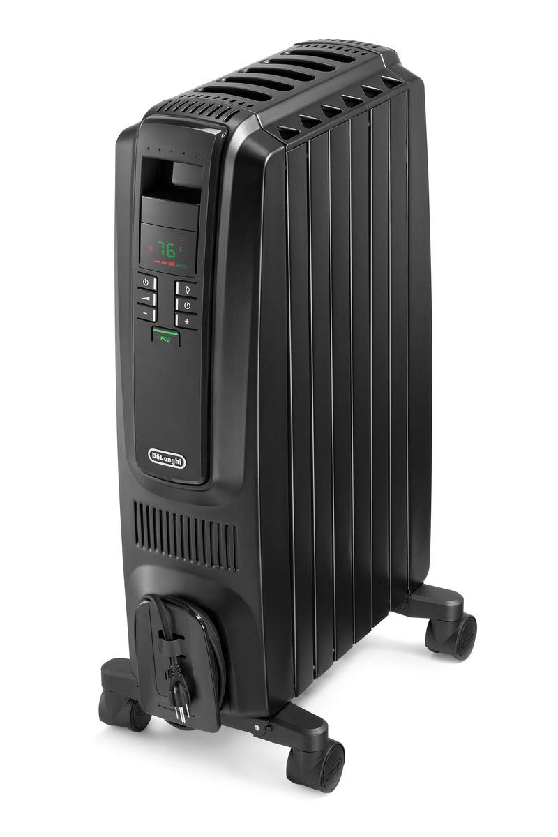 DeLonghi TRD40615EBK 1500W Digital Oil Filled Radiator Heater - Energy Efficient Electric Space Heater with Programmable Timer & Safety Features for Bedroom, Living Room, Office (16