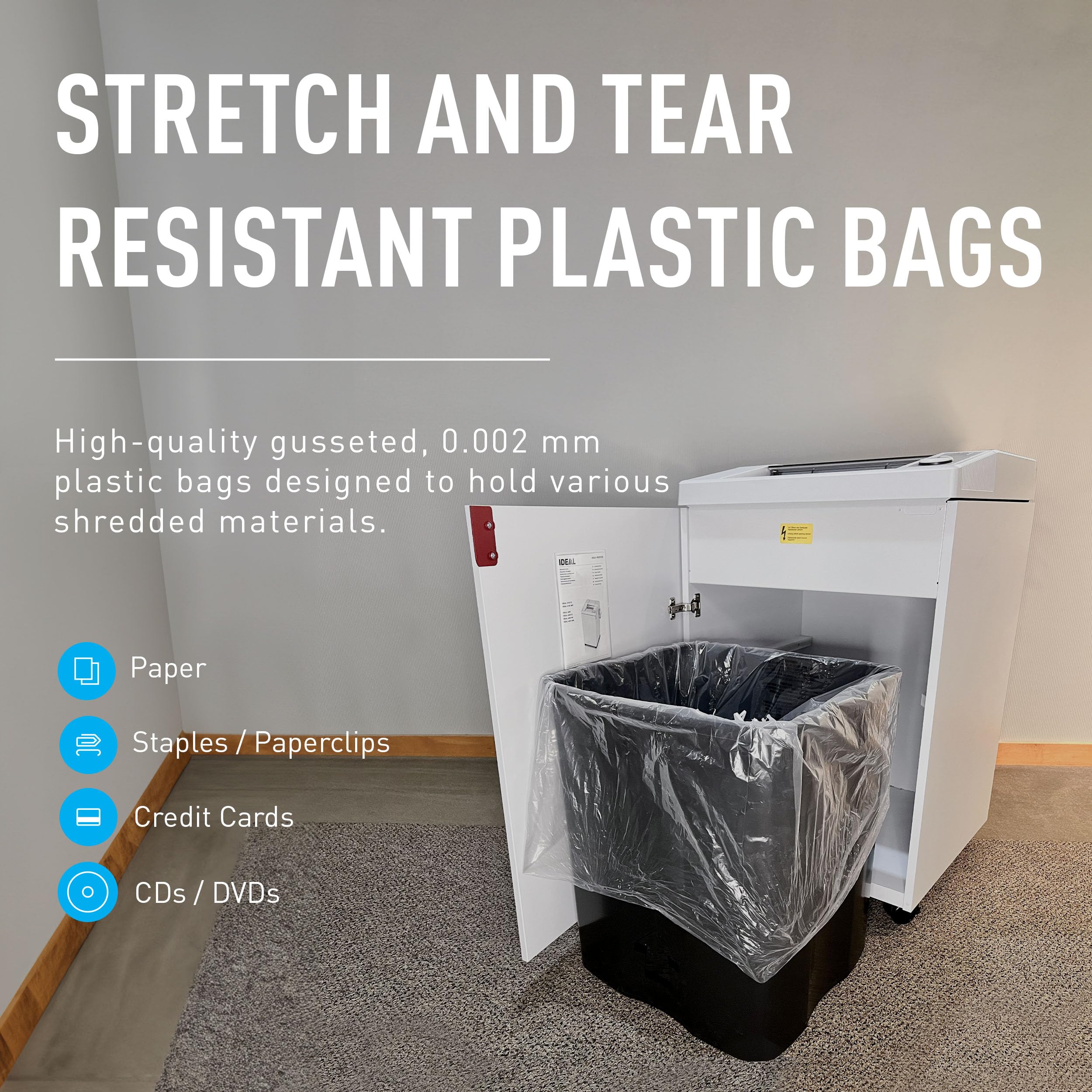 IDEAL AC0901H Heavy-Duty Shredder Bags - 40