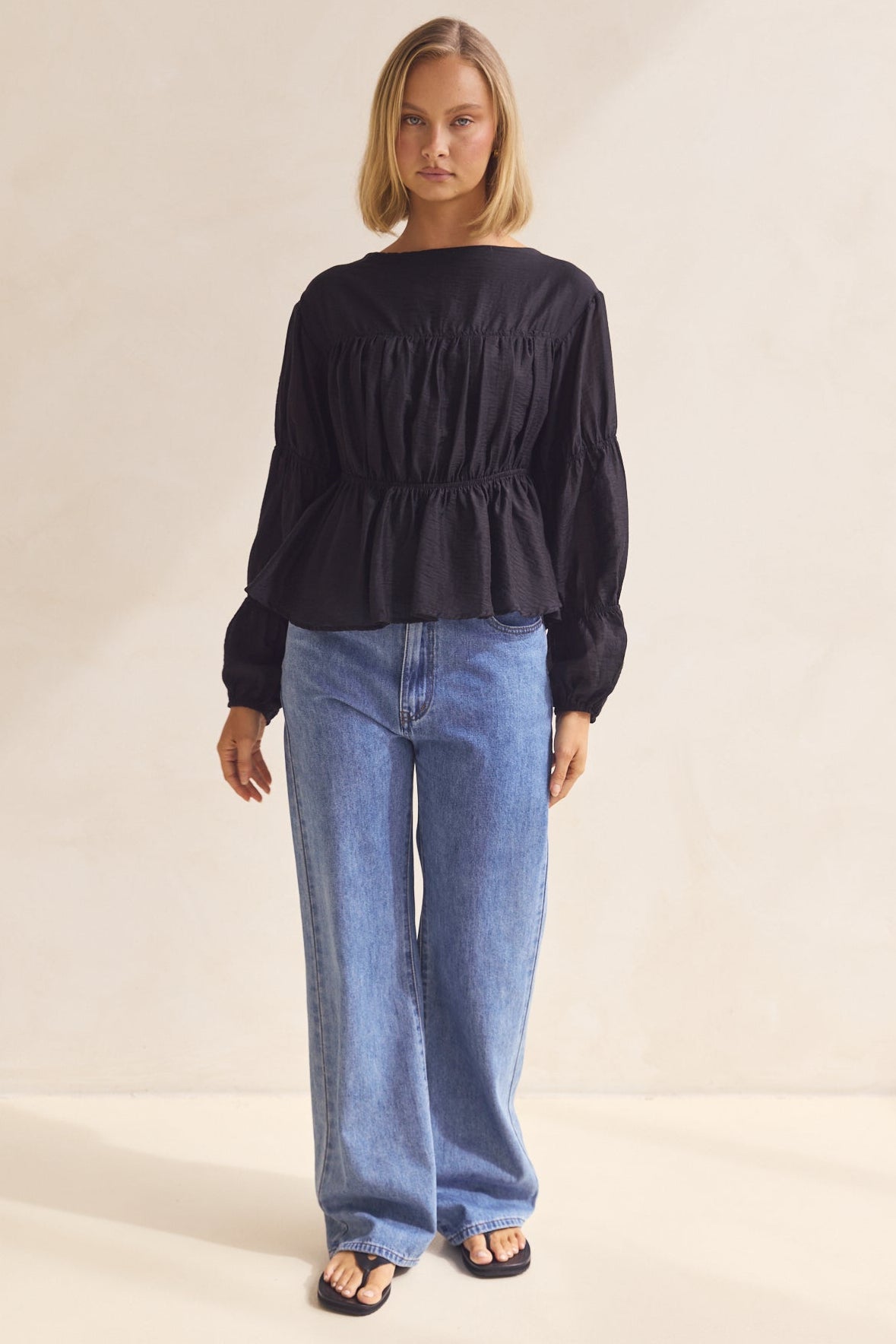 Indra Top for Women - Stylish Black Blouse for Casual & Office Wear | Trendy & Comfortable