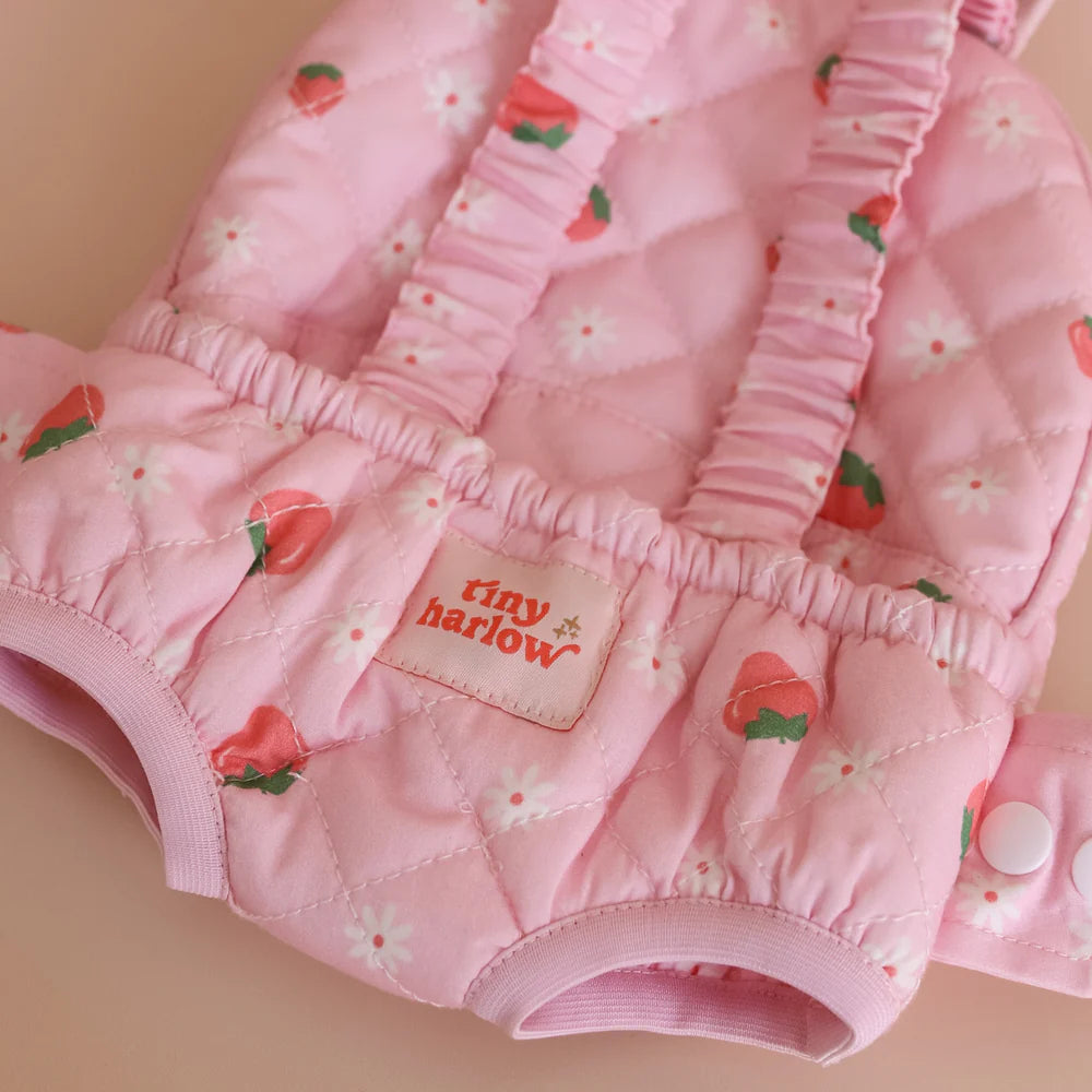 Tiny Harlow Baby Doll Dress - Strawberry Print Picnic Outfit for Girls | Perfect for Tea Parties, Photo Shoots & Special Occasions