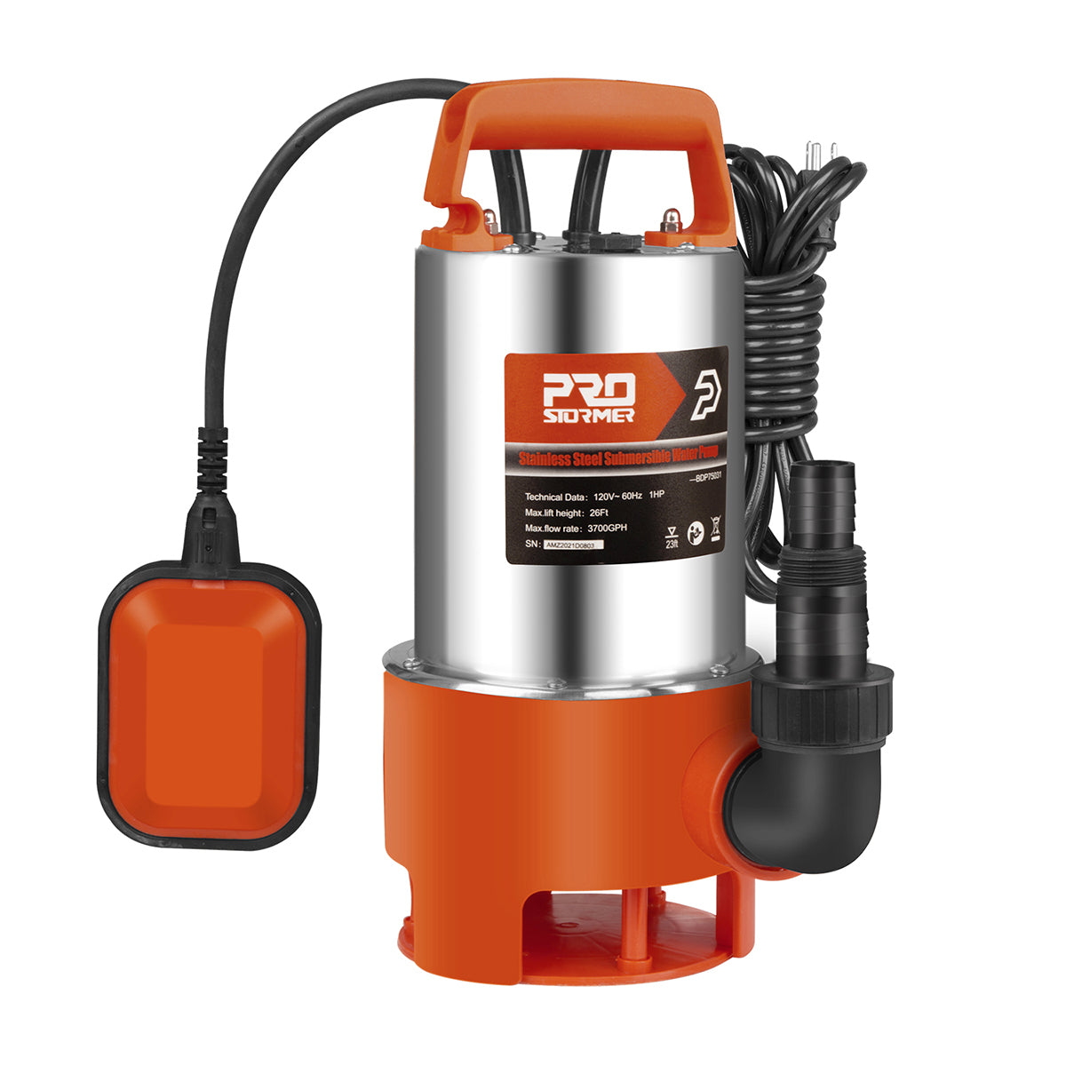 High-Power Stainless Steel Submersible Water Pump for Ponds, Fountains, Aquariums & Hydroponics - Durable & Corrosion-Resistant