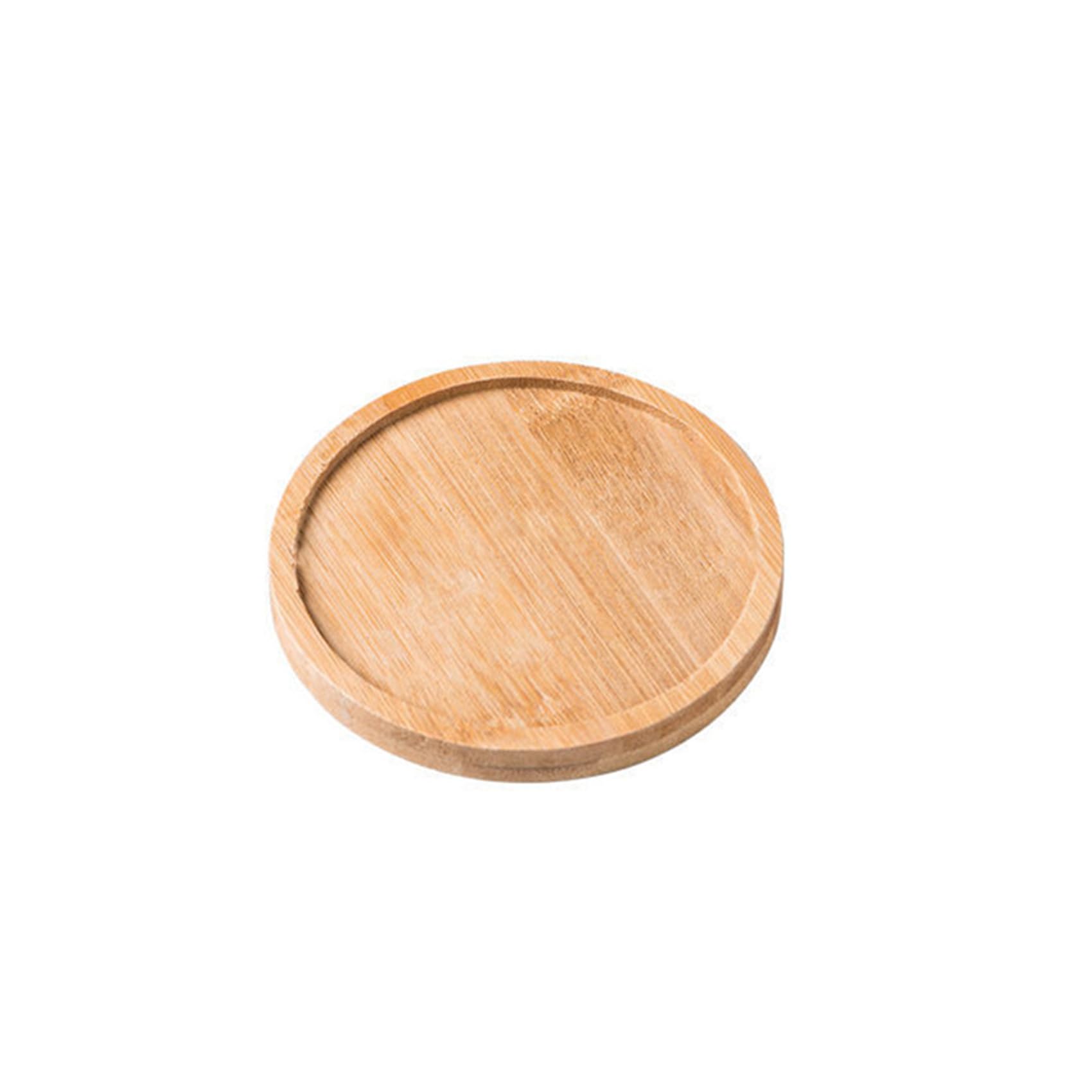 Premium Round Bamboo Serving Platter - Natural Wood Tray for Fruits, Bread, Salad & Charcuterie | Perfect for Entertaining, Picnics & Home Decor | Eco-Friendly Kitchen & Dining Accessory