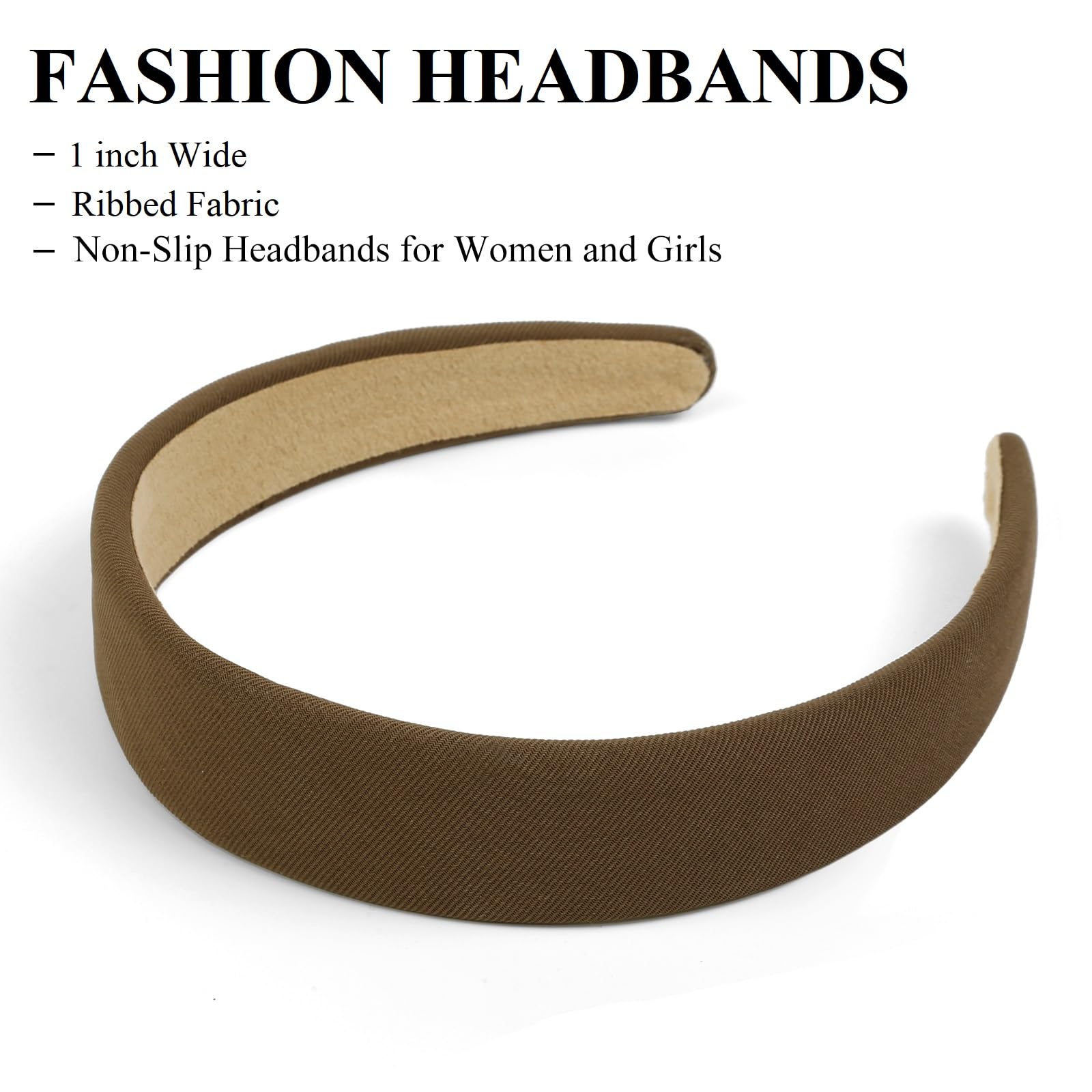 Non-Slip Trendy Headbands for Women & Girls - 1 Inch Wide Elastic Hair Bands Fashion Accessories (4PCS) - Perfect for Workouts, Yoga, Running, and Everyday Style