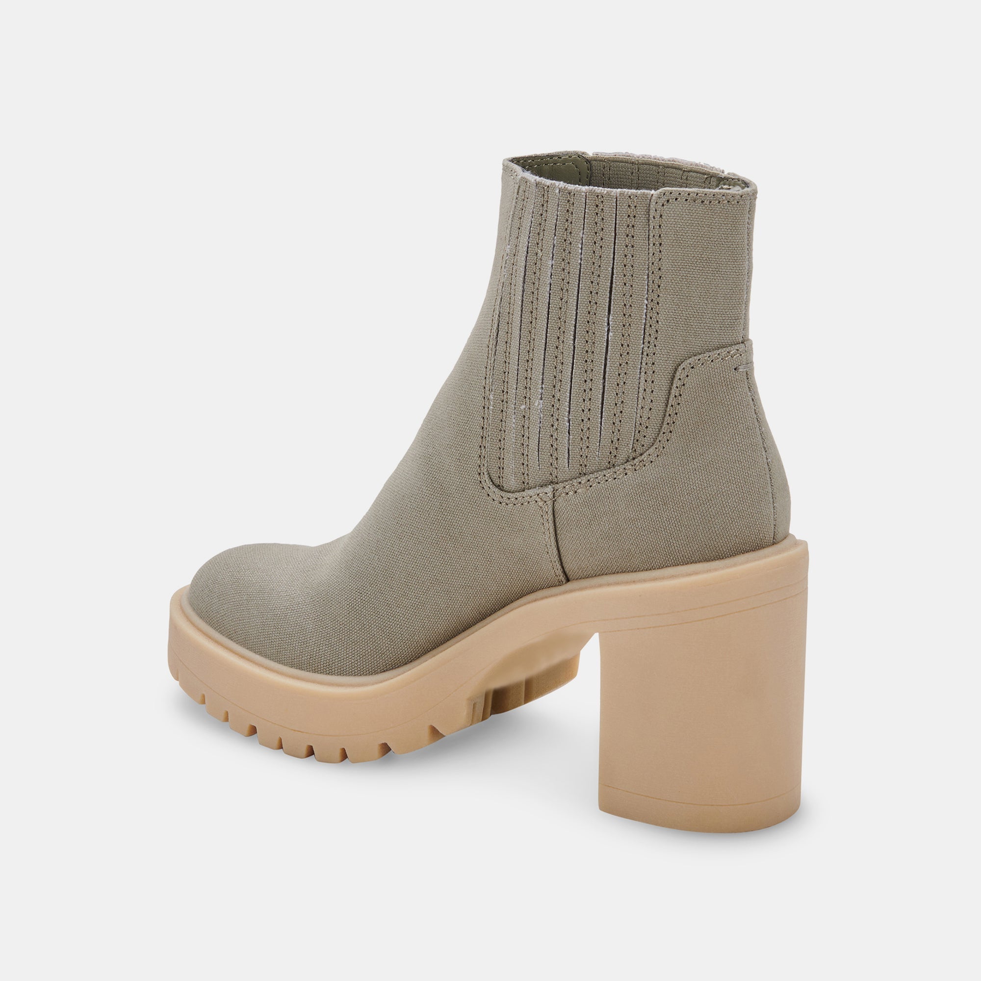 ReVita Women's Sage Green Canvas Caster Booties - Comfortable Slip-On Shoes for Casual Wear, Work, and Outdoor Activities