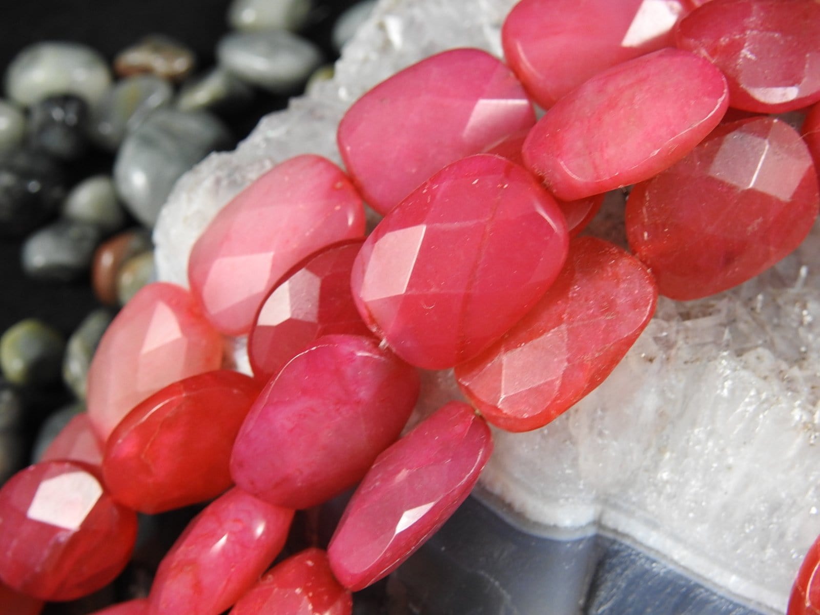 Premium AAA Grade Cherry Quartz Faceted Bead Strands - 15 Inch Gemstone Beads for Jewelry Making, DIY Bracelets & Necklaces - Healing Crystal Beads for Meditation & Energy Work