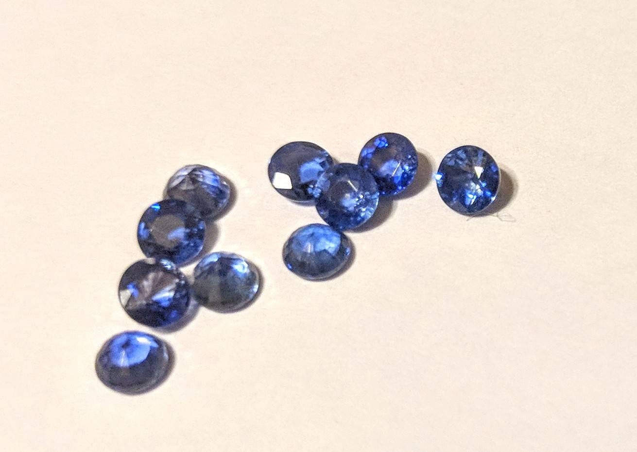 Wholesale Natural Medium Dark Blue Sapphire 2-4mm Round VS Loose Stone - September Birthstone for Jewelry Making, Engagement Rings & Custom Designs