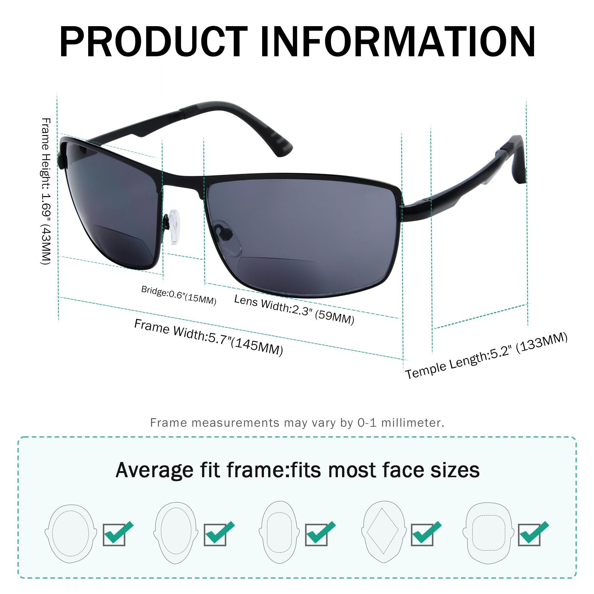 Eyekepper Bifocal Sunglasses for Men & Women - Polarized Reading Sunglasses for Outdoor Activities, Driving, Fishing, and Beach Use