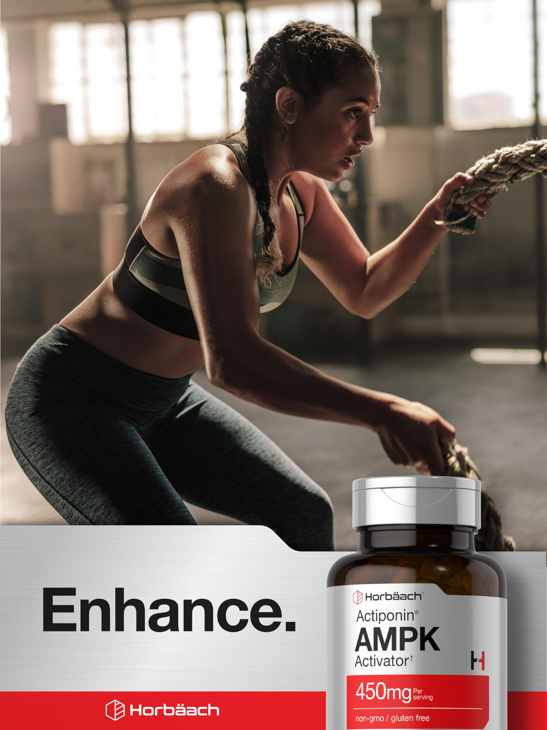 Horbäach AMPK Metabolic Activator 450mg - 60 Capsules | Non-GMO, Gluten Free Supplement | Supports Energy & Metabolism | Perfect for Weight Management & Active Lifestyle