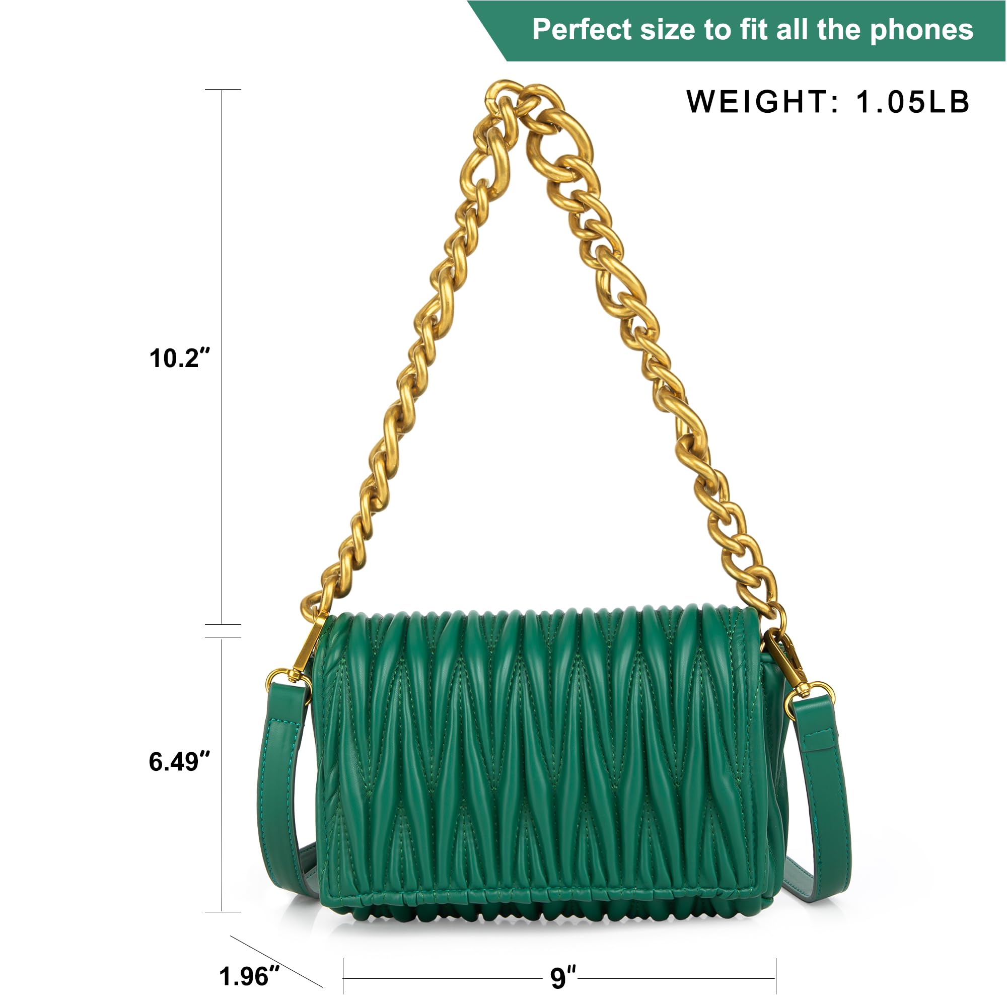 Montana West Quilted Crossbody Bag for Women - Stylish Small Purse & Top Handle Handbag - Perfect for Work, Travel & Everyday Use