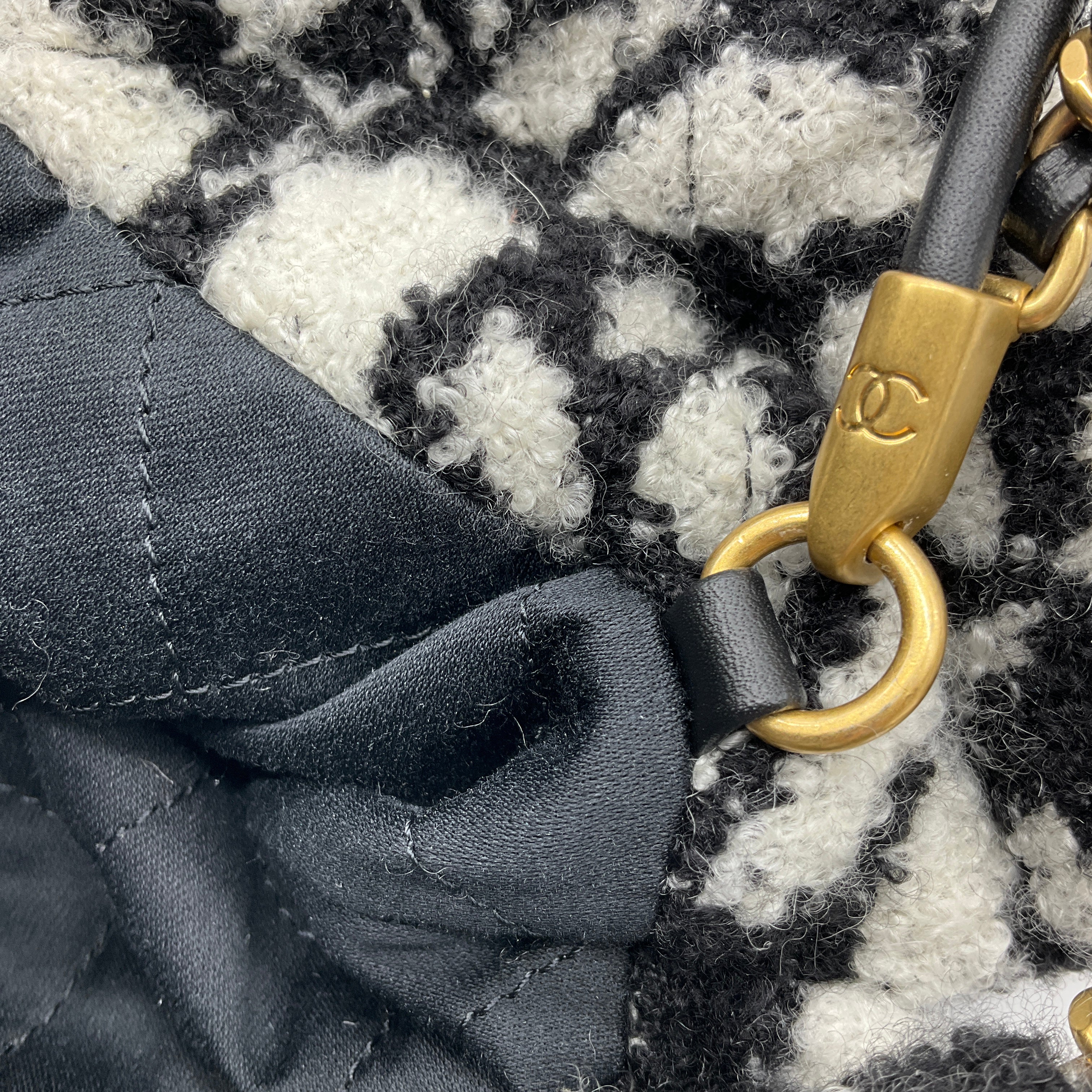 Chanel 2022 Black White Gold Hardware Camellia Hobo Bag - Luxury Designer Shoulder Bag for Women, Perfect for Parties, Date Nights & Special Occasions