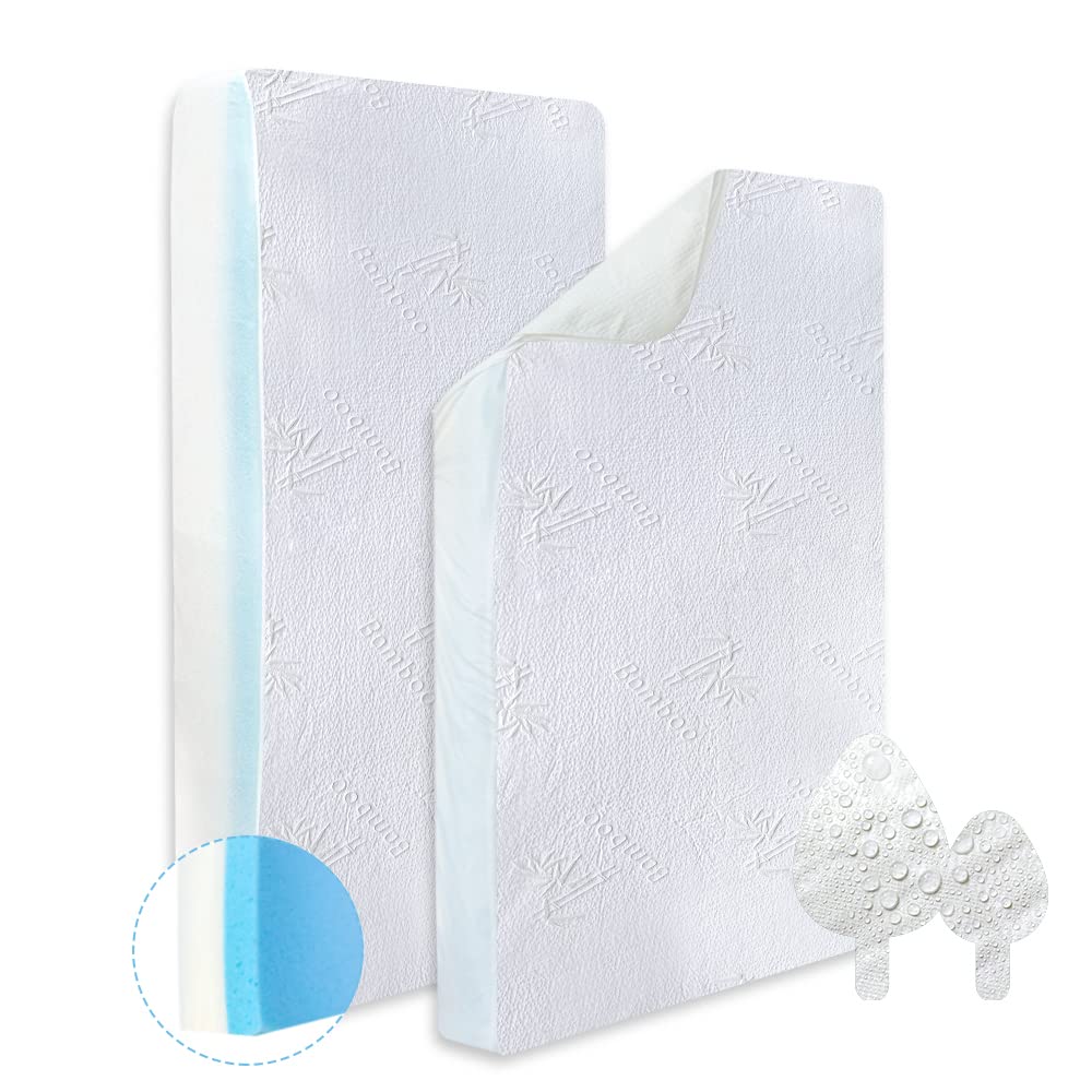 Sweet Forest Dual-Sided Crib Mattress - 2-Stage Cool Gel Memory Foam Baby & Toddler Mattress with 2 Waterproof Sheets - Firm Infant Side & Cooling Toddler Side - Breathable, Hypoallergenic - Perfect for Nursery & Daycare Use