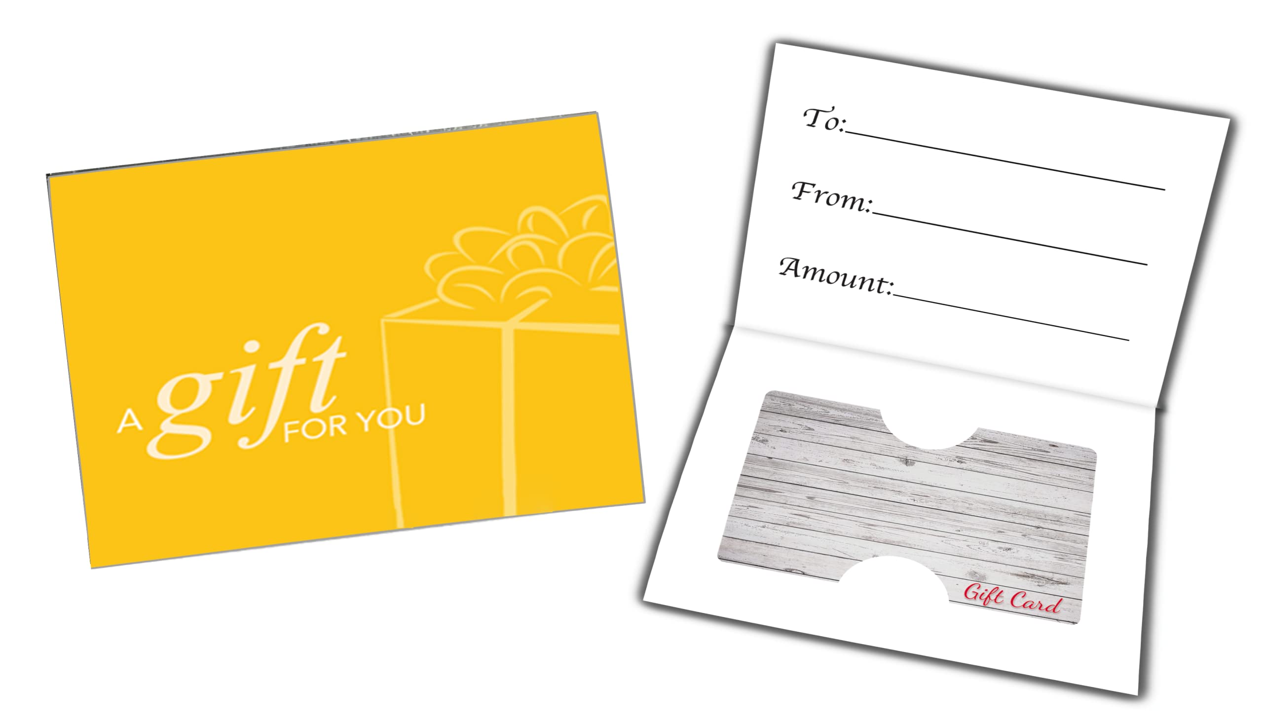 500 Pack Simple Yellow Gift Card Presenters - Elegant & Bulk Gift Card Holders for Holidays, Birthdays, Weddings & Corporate Events