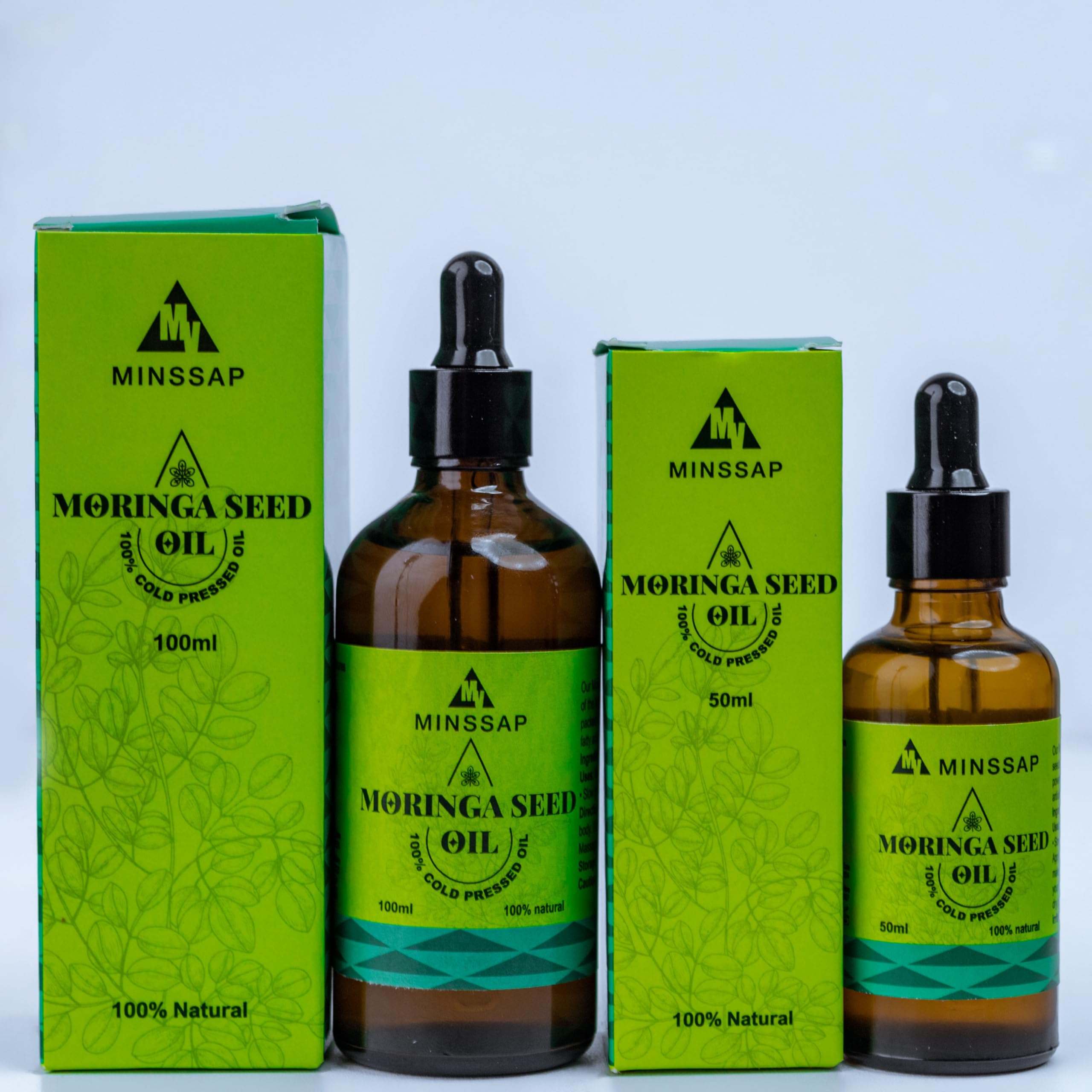 3.4 Fl oz 100% Pure Cold-Pressed Moringa Oil for Hair, Skin & Face - Natural Moisturizer & Anti-Aging Solution - Perfect for DIY Beauty & Massage Therapy