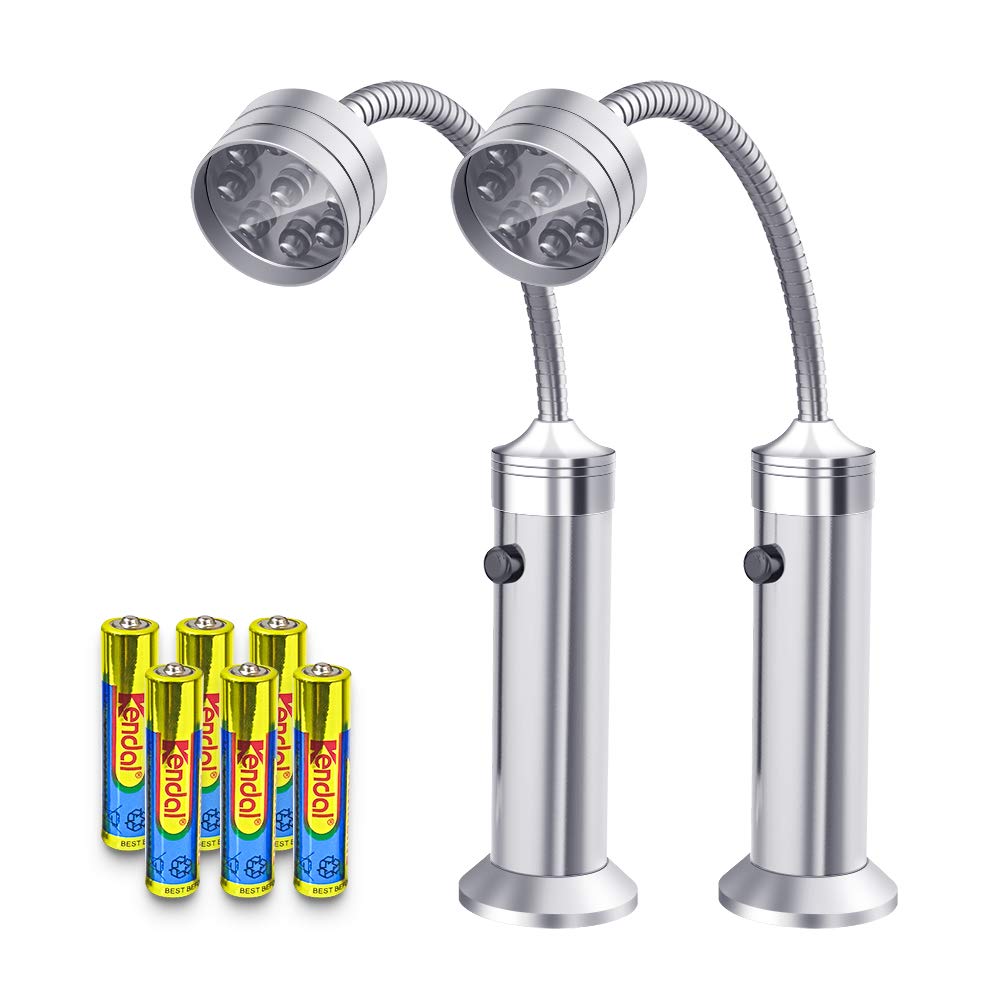 **Magnetic LED BBQ Grill Light - Flexible Gooseneck, Weather Resistant, Battery Included (2 Pack) - Perfect for Outdoor Grilling, Traeger Smoker, Pit Boss Griddle & Dad Gifts**    **Usage Scenarios:** Ideal for backyard barbecues, camping trips, nighttime grilling, and outdoor cooking with smokers or griddles. A great gift for dads, grill masters, and outdoor enthusiasts.