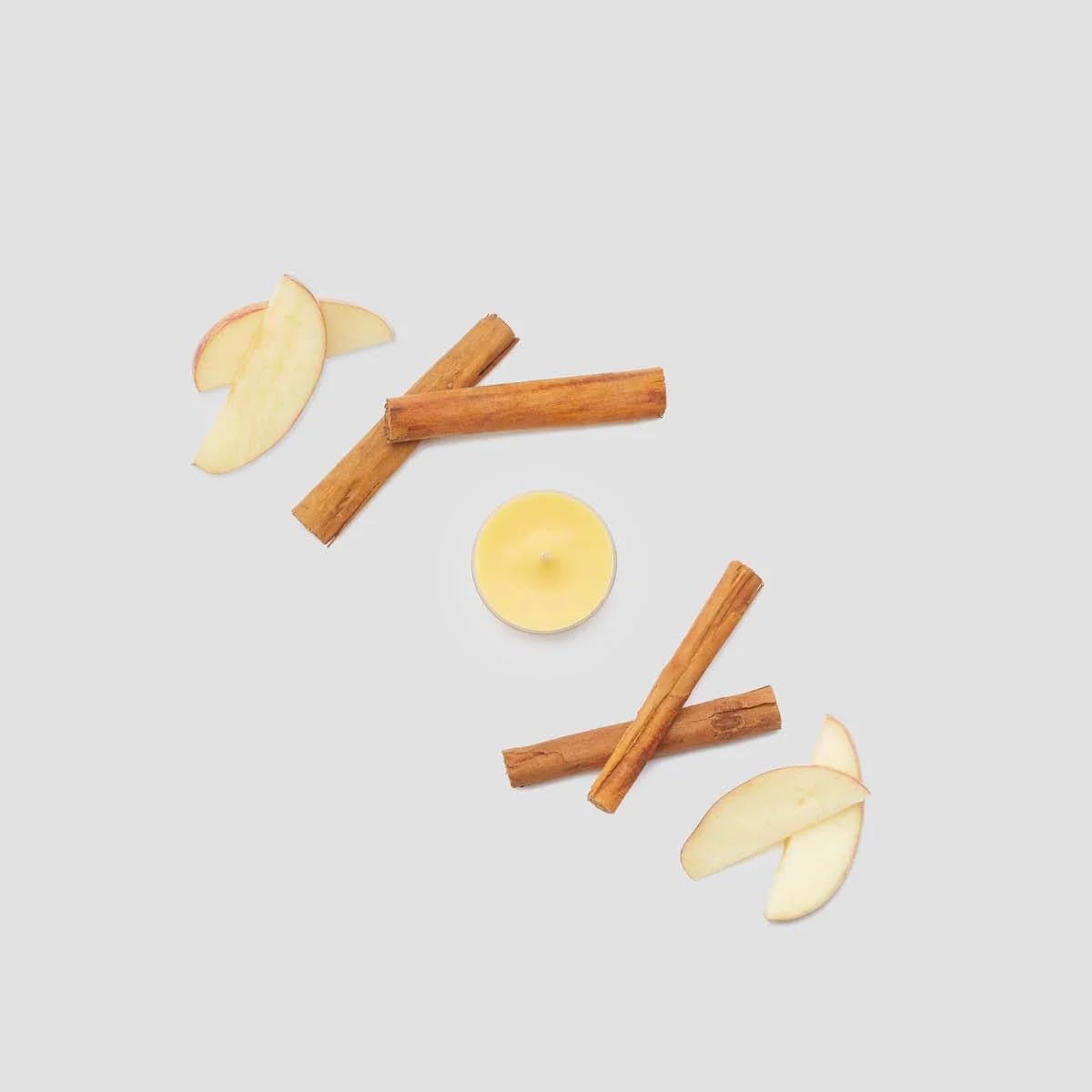 Sweet Apple Cinnamon Scented Tea Lights - 12 Pack for Aromatherapy & Gifts