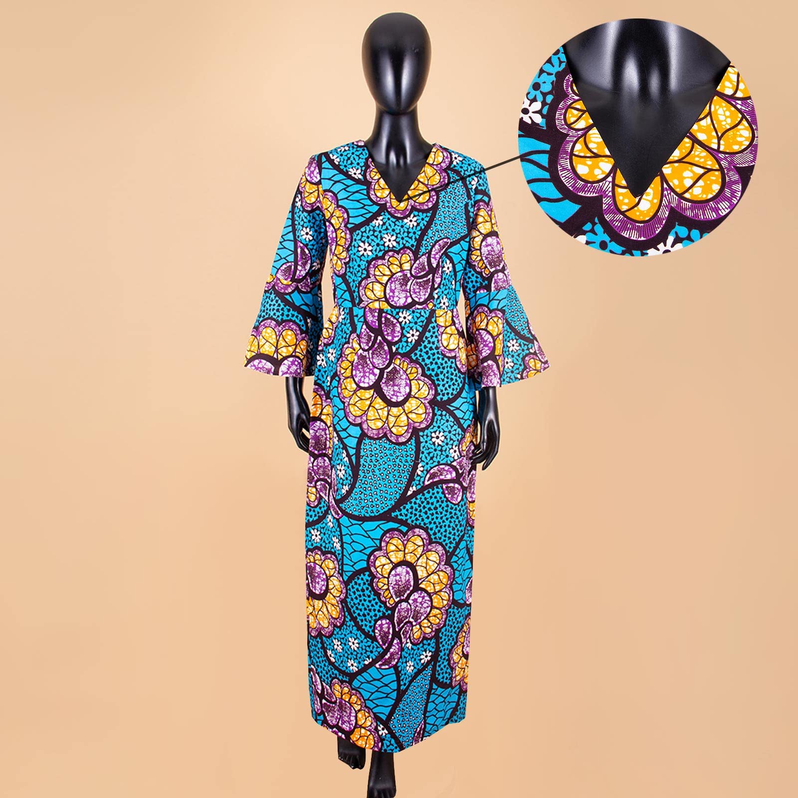 African Dresses for Women - Ankara Print High Waist Bodycon Maxi Dress - Dashiki Party & Wedding Attire - Perfect for Cultural Events, Festivals & Special Occasions