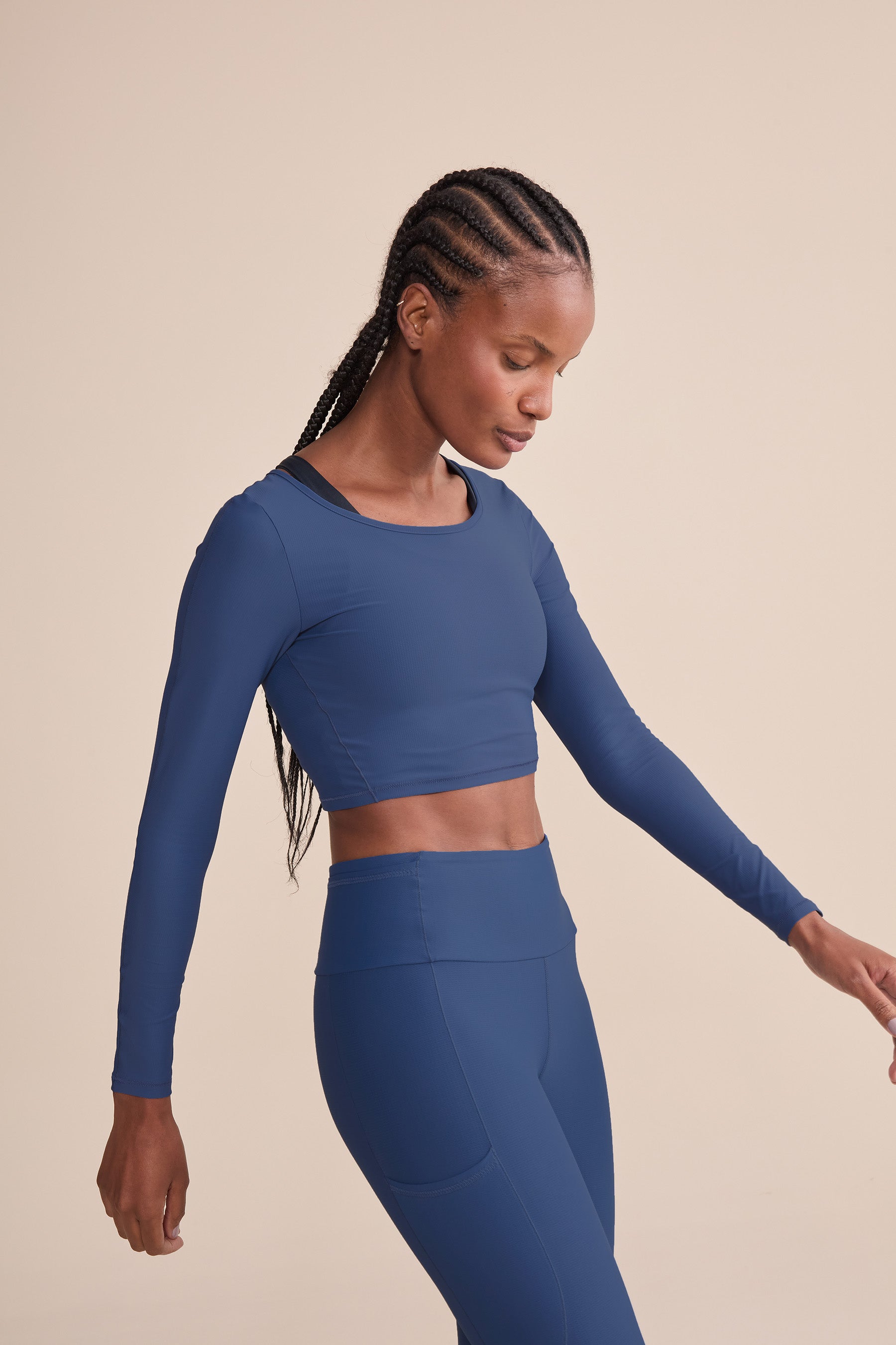 Harmony Crop Long Sleeve T-Shirt for Women - Soft Stretchy Casual Workout Yoga Top - Perfect for Gym, Running & Everyday Wear